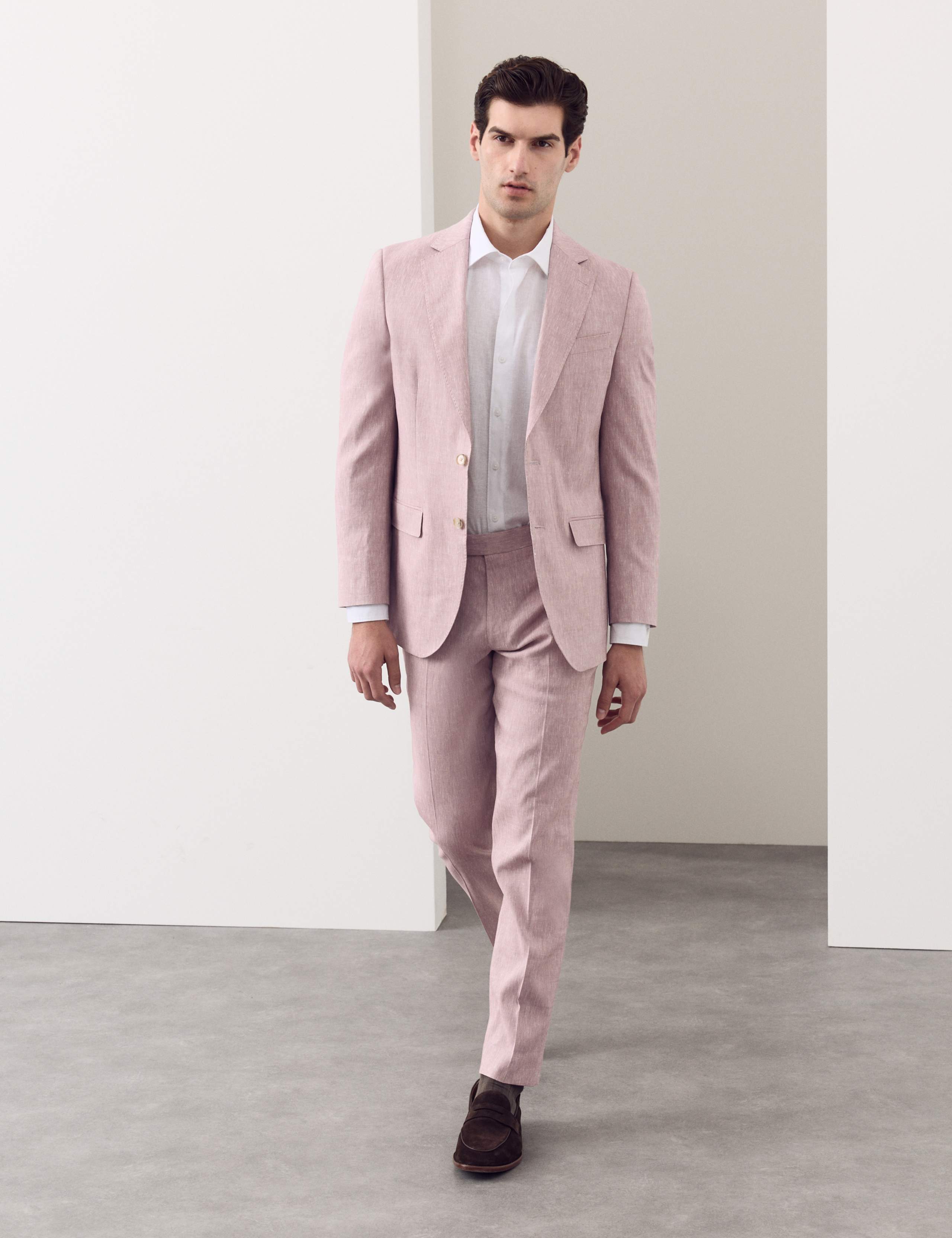 Tailored Fit Italian Performance Linen Blend Suit Jacket 6 of 7