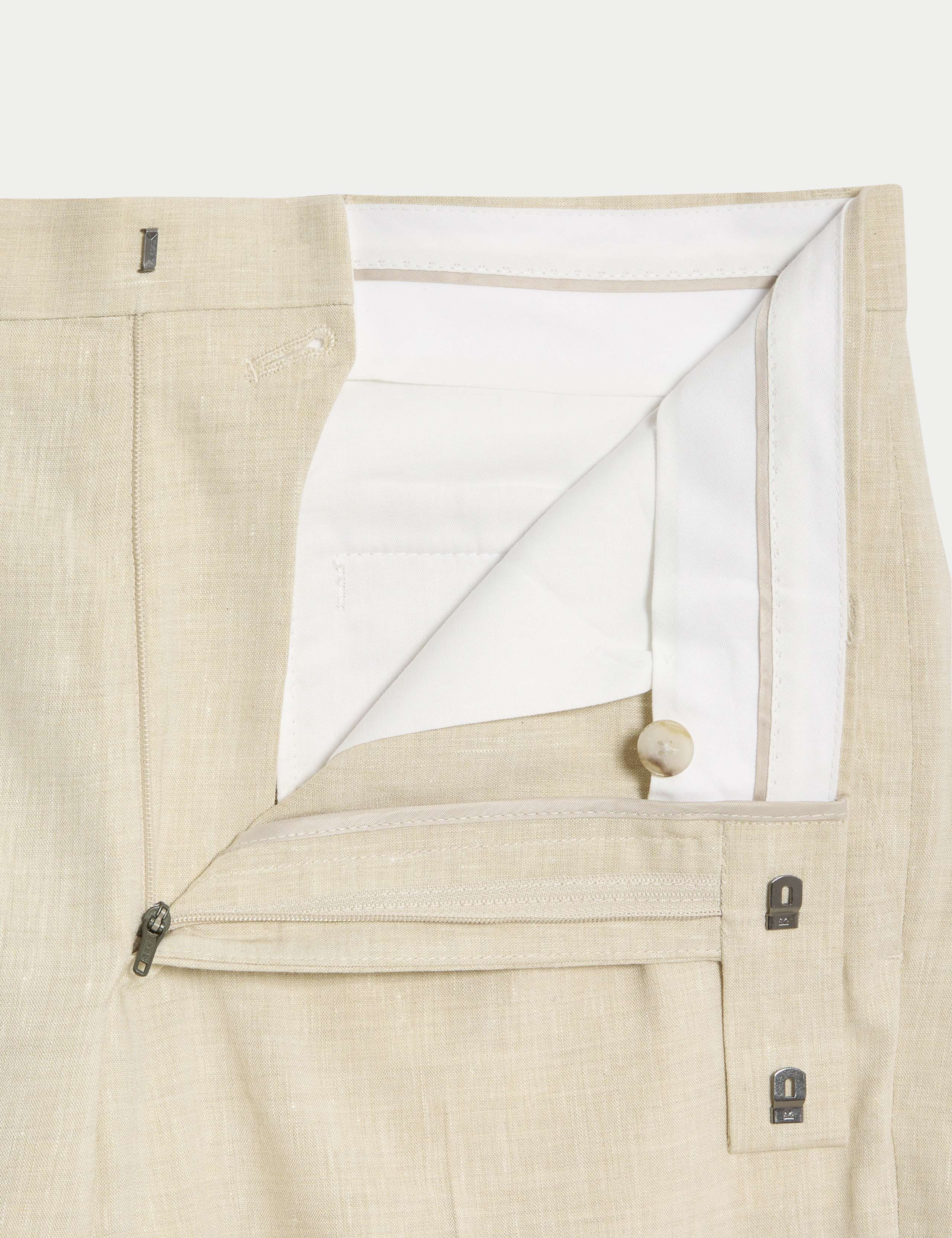 Tailored Fit Italian Performance Linen Blend Suit Shorts 3 of 9