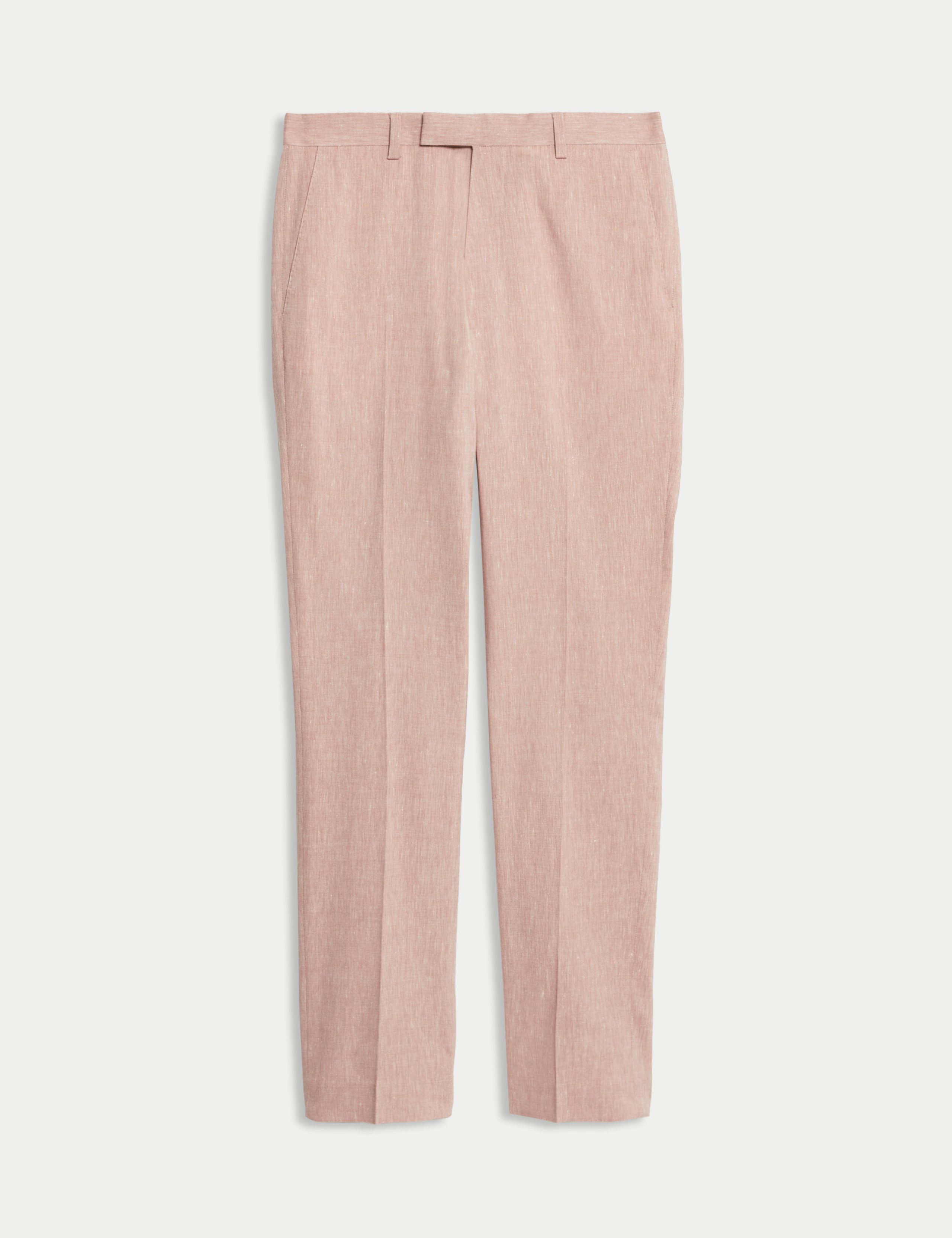 Tailored Fit Italian Performance Linen Blend Suit Trousers 2 of 7