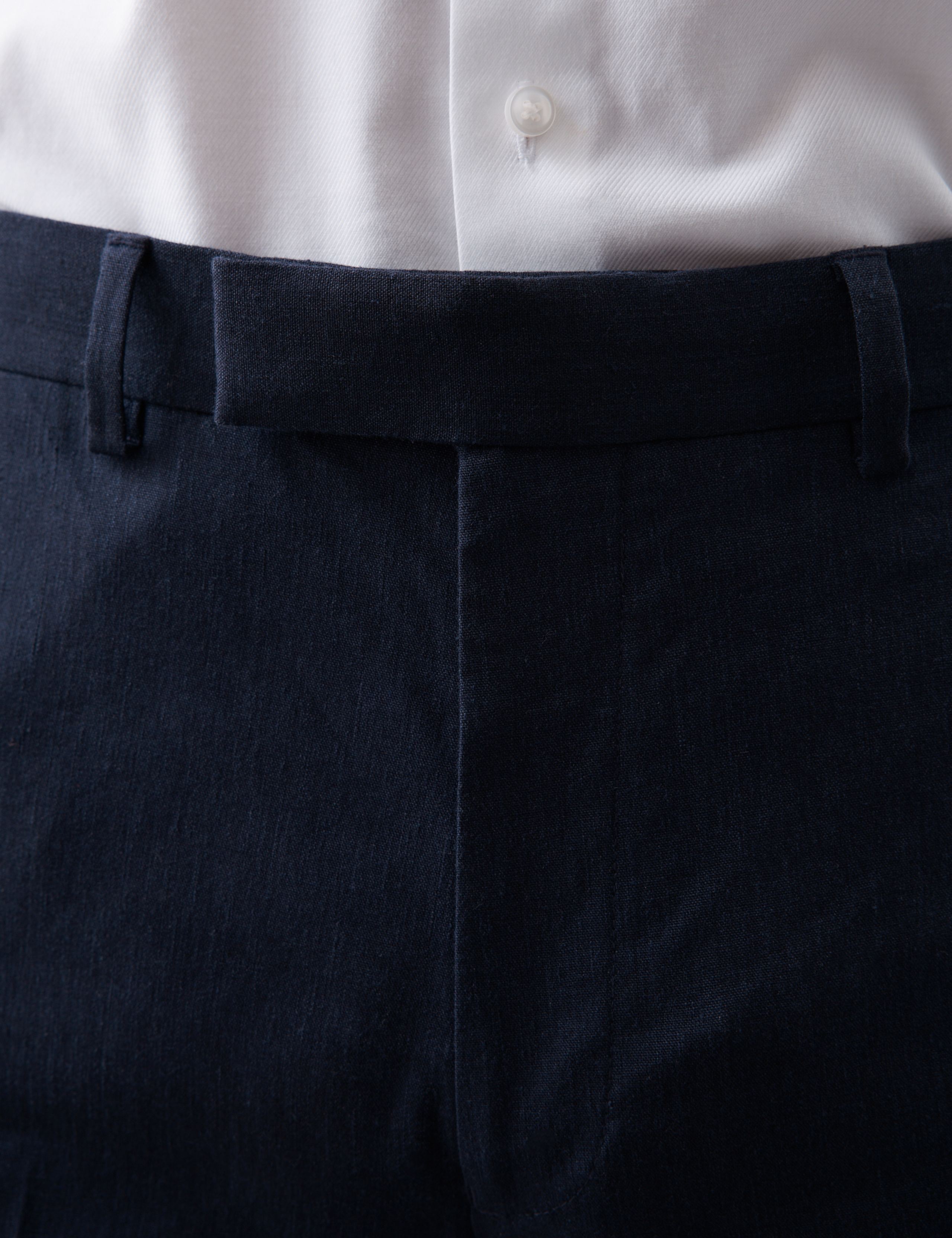 Tailored Fit Italian Performance Linen Blend Suit Trousers 4 of 8
