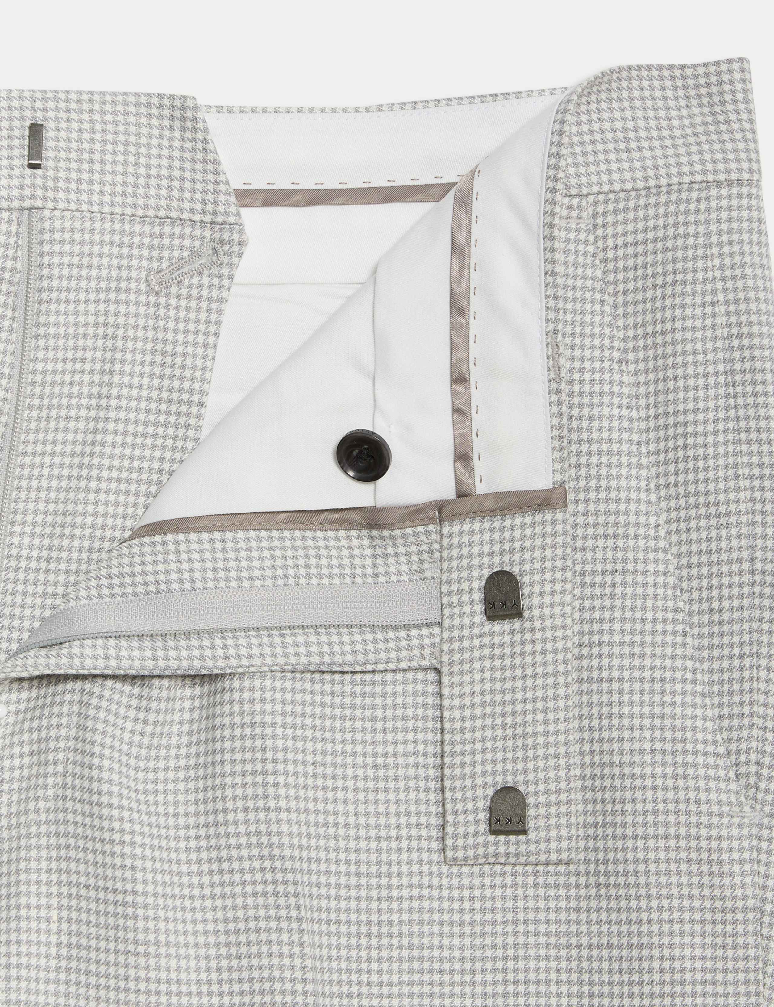 Tailored Fit Italian Performance Linen Blend Suit Trousers 3 of 8