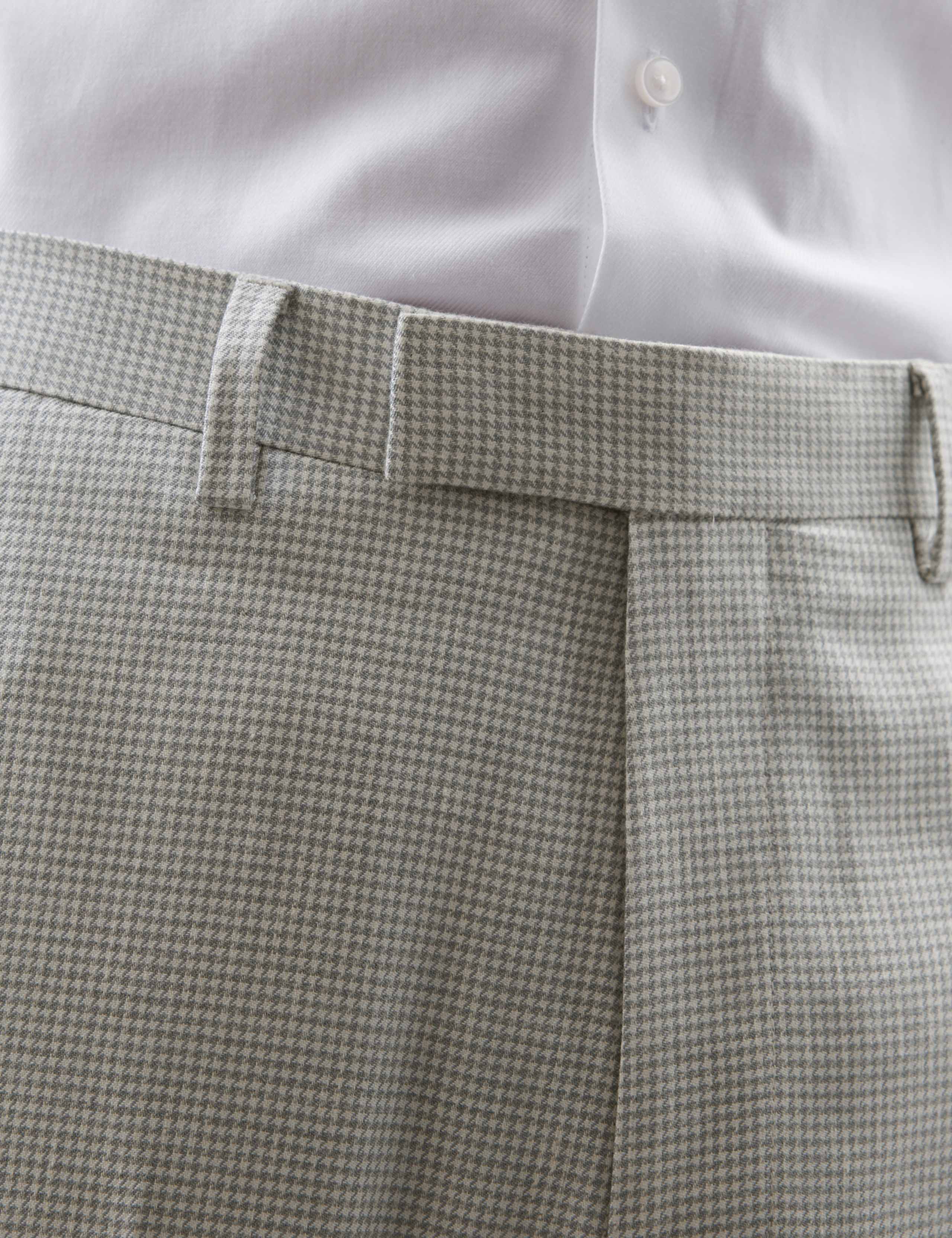 Tailored Fit Italian Performance Linen Blend Suit Trousers 7 of 8