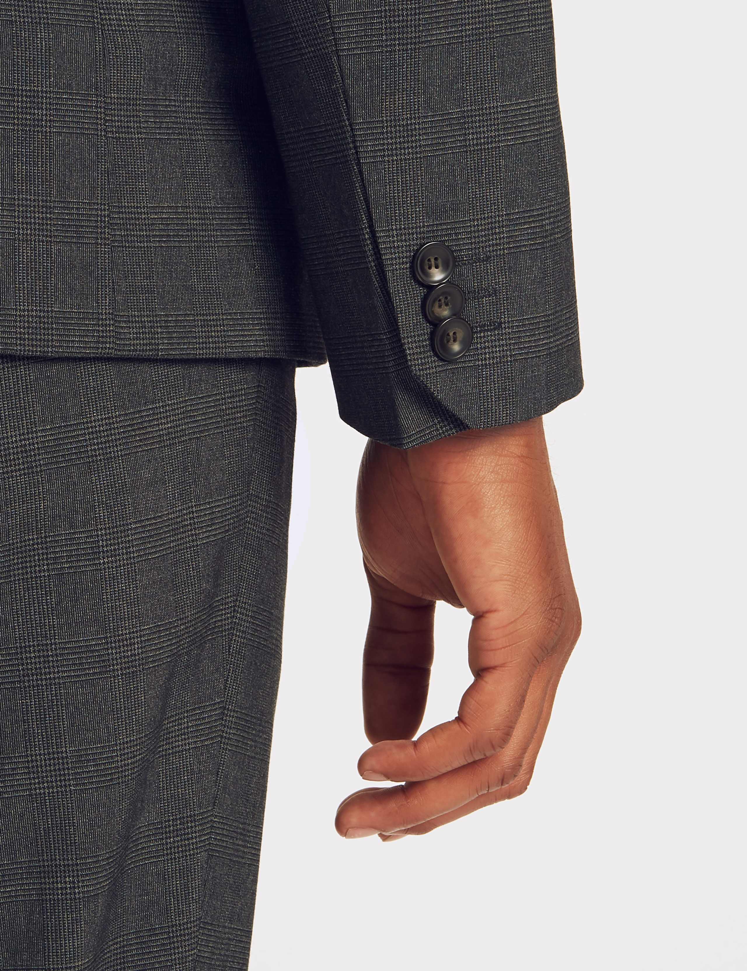 Charcoal Checked Slim Fit Jacket 5 of 6