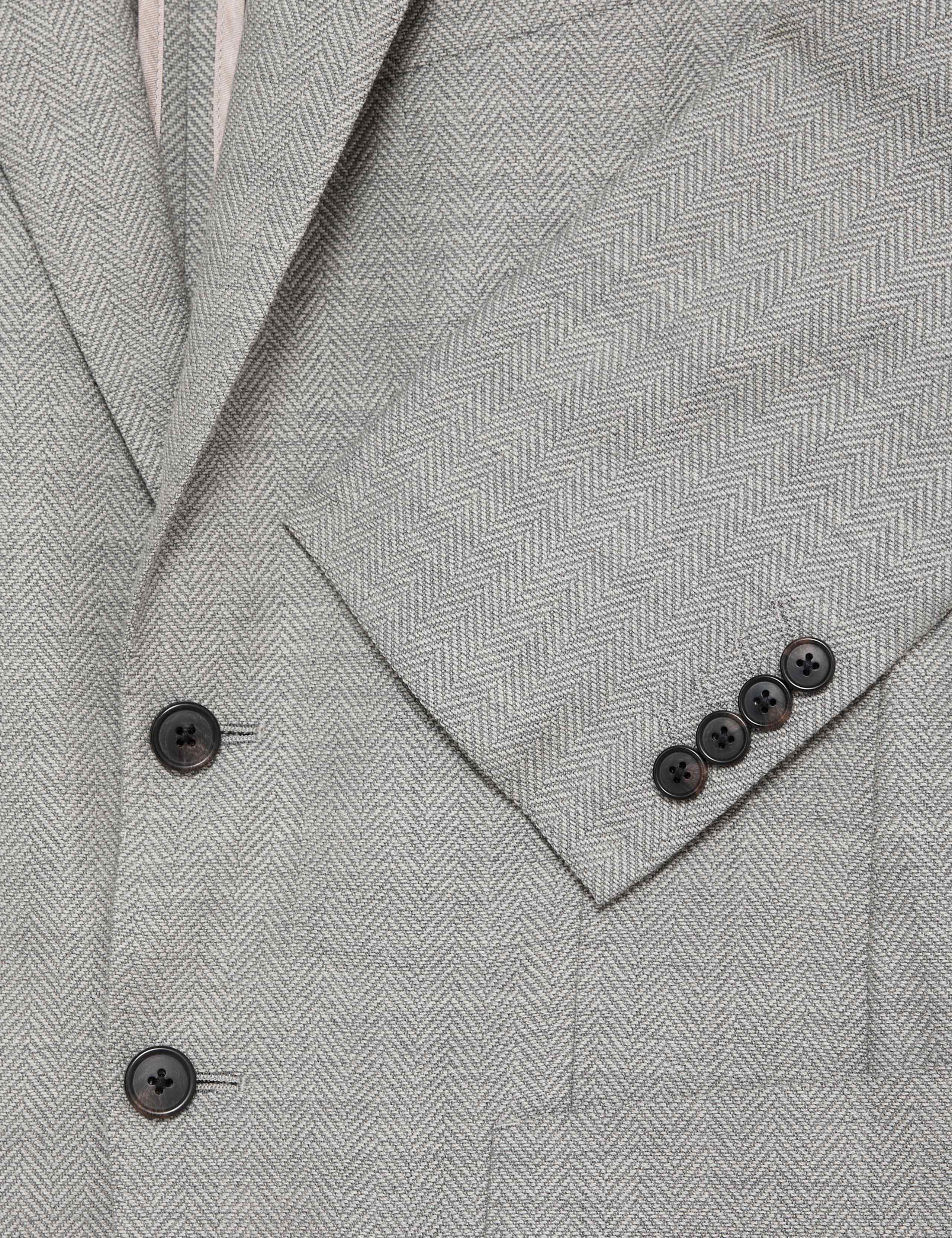 Tailored Fit Wool Rich Herringbone Blazer 3 of 8