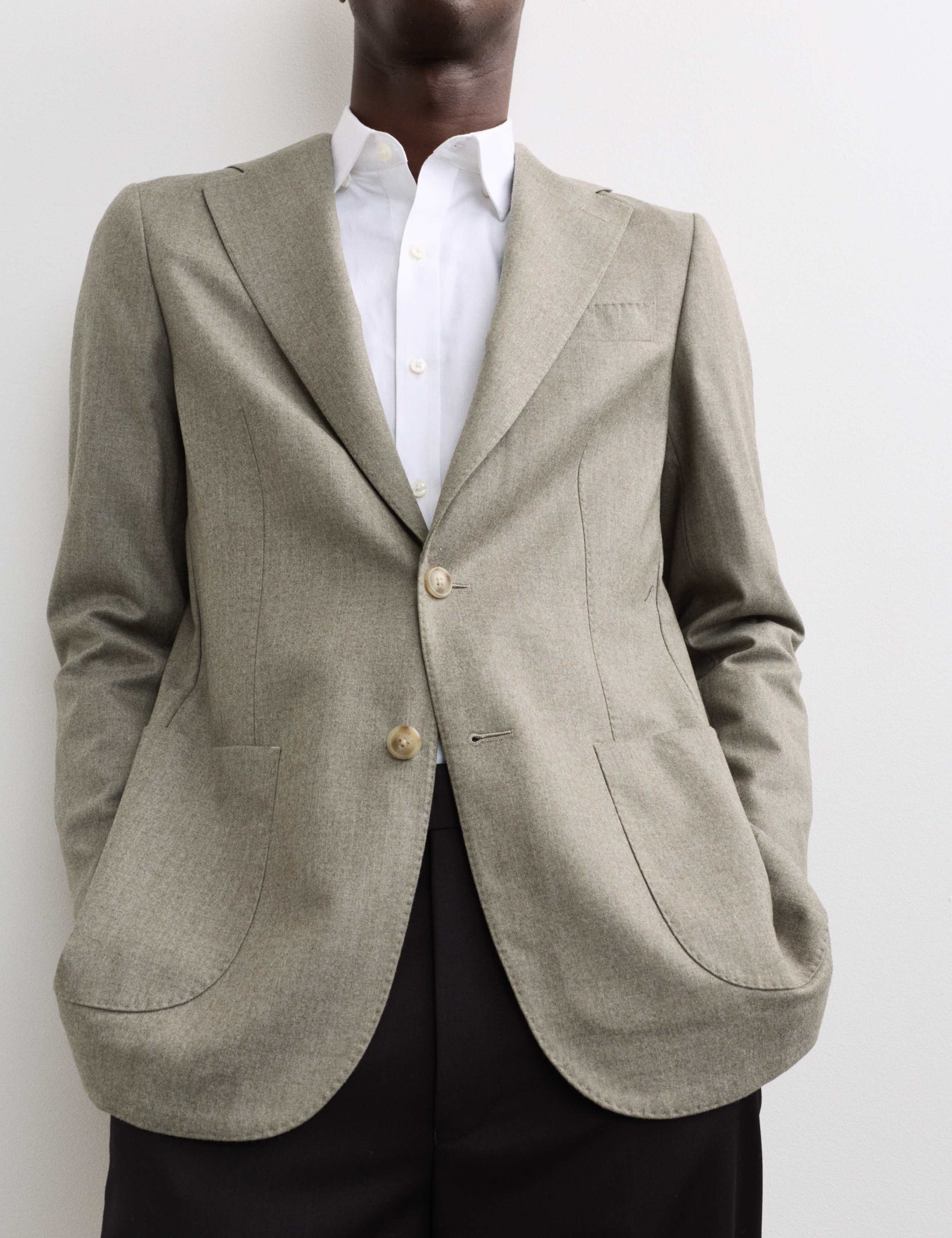 Italian Wool Twill Flannel Blazer 5 of 6
