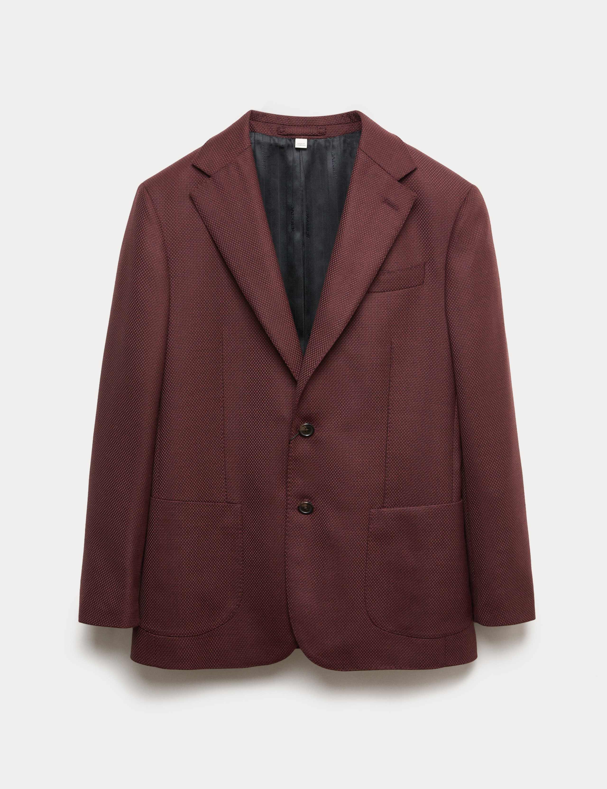 Tailored Fit Italian Wool Textured Blazer 2 of 8