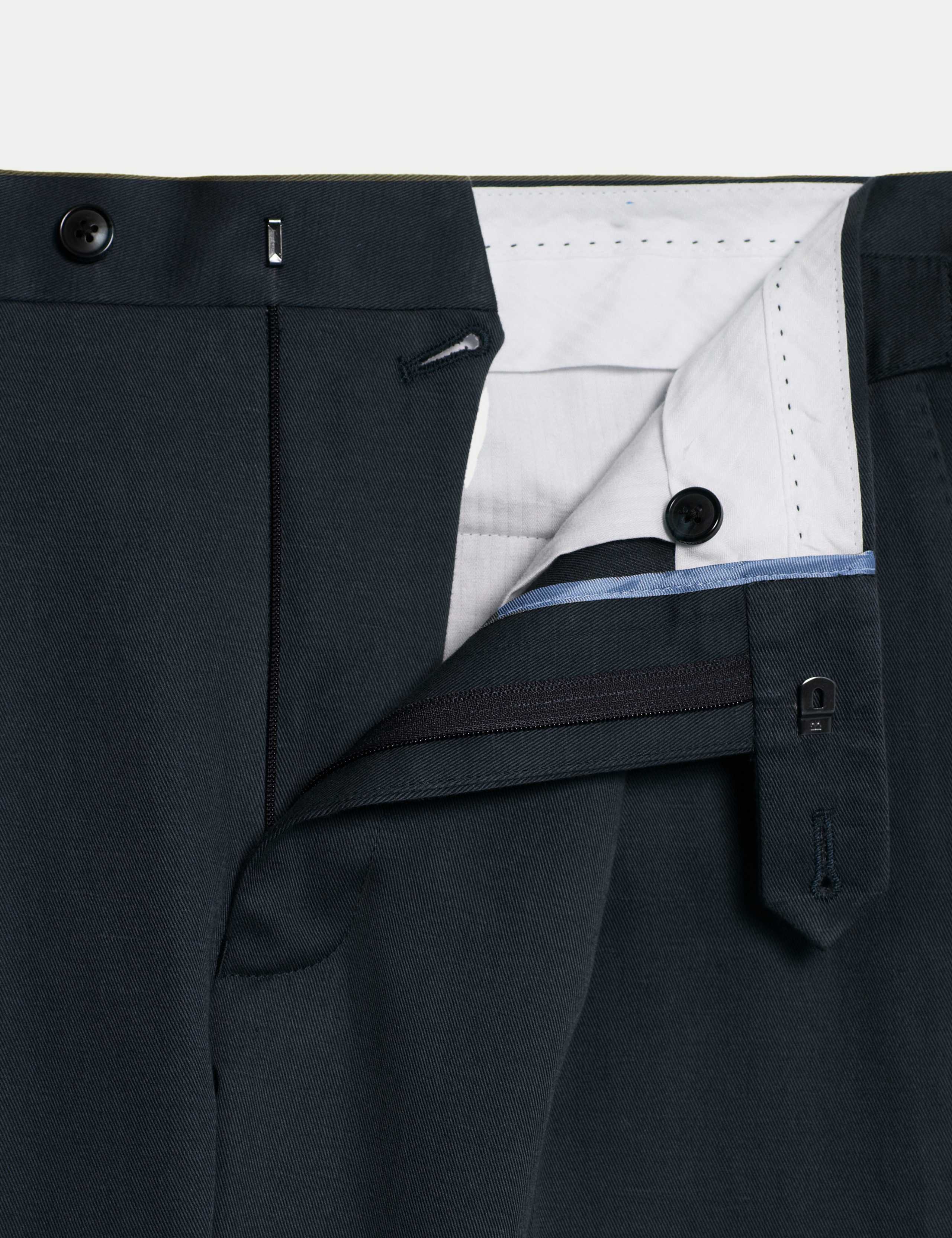 Tailored Fit Twill Cotton Linen Trousers 3 of 8