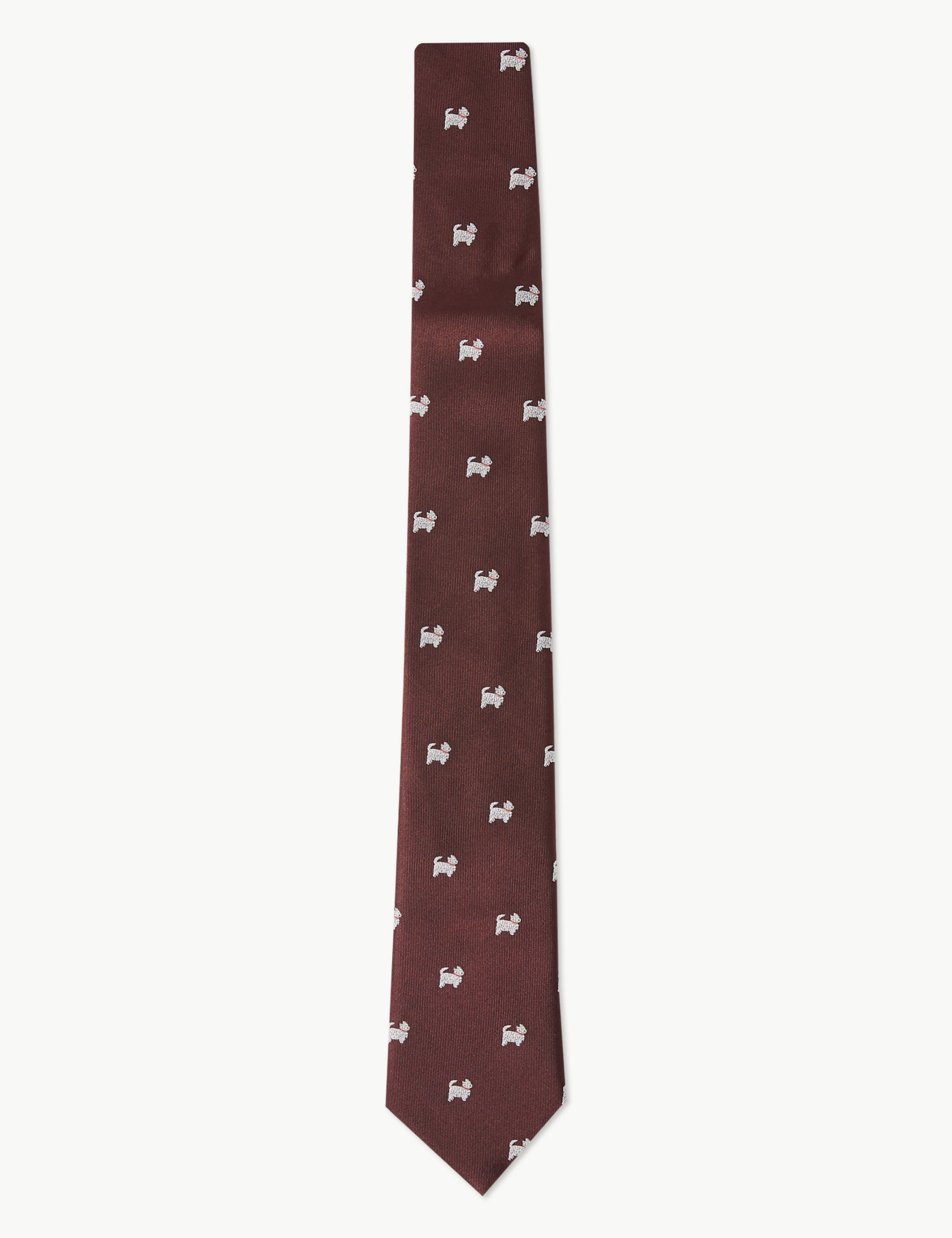 Pure Silk Westie Woven Tie 1 of 3