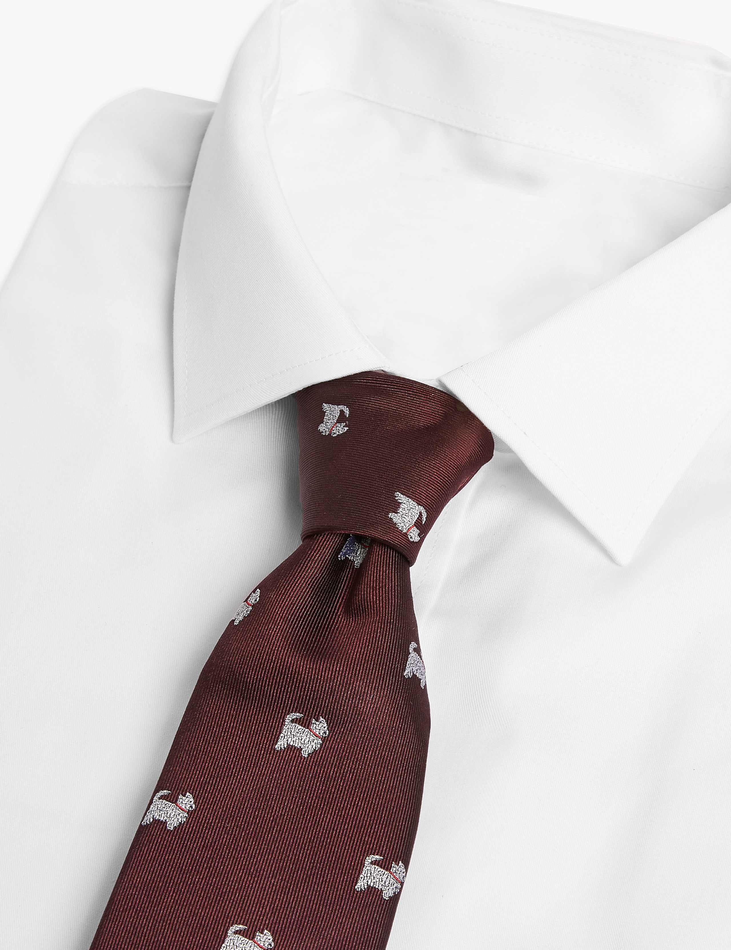 Pure Silk Westie Woven Tie 2 of 3