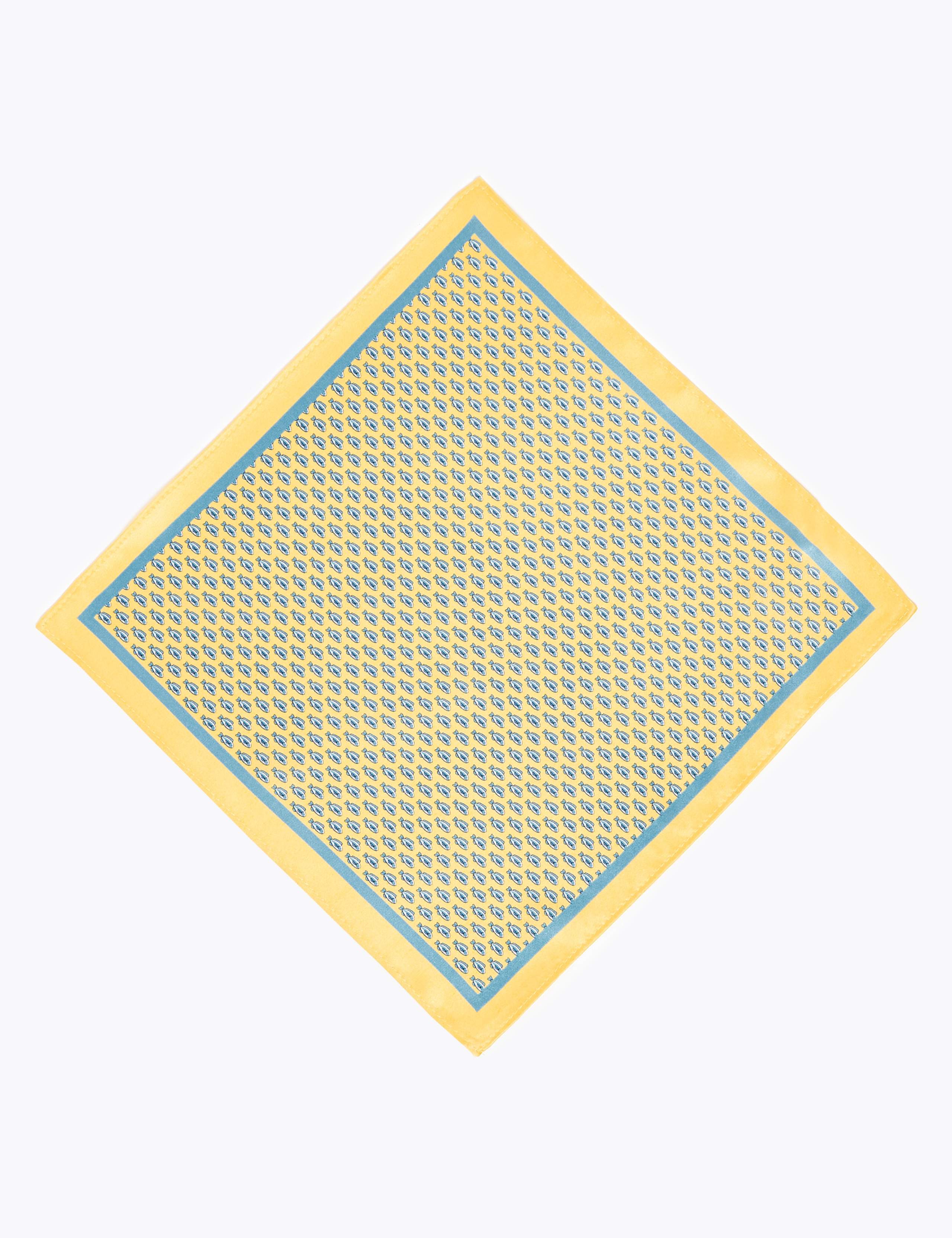 Pure Silk Fish Print Pocket Square | M&S Collection Luxury | M&S IE