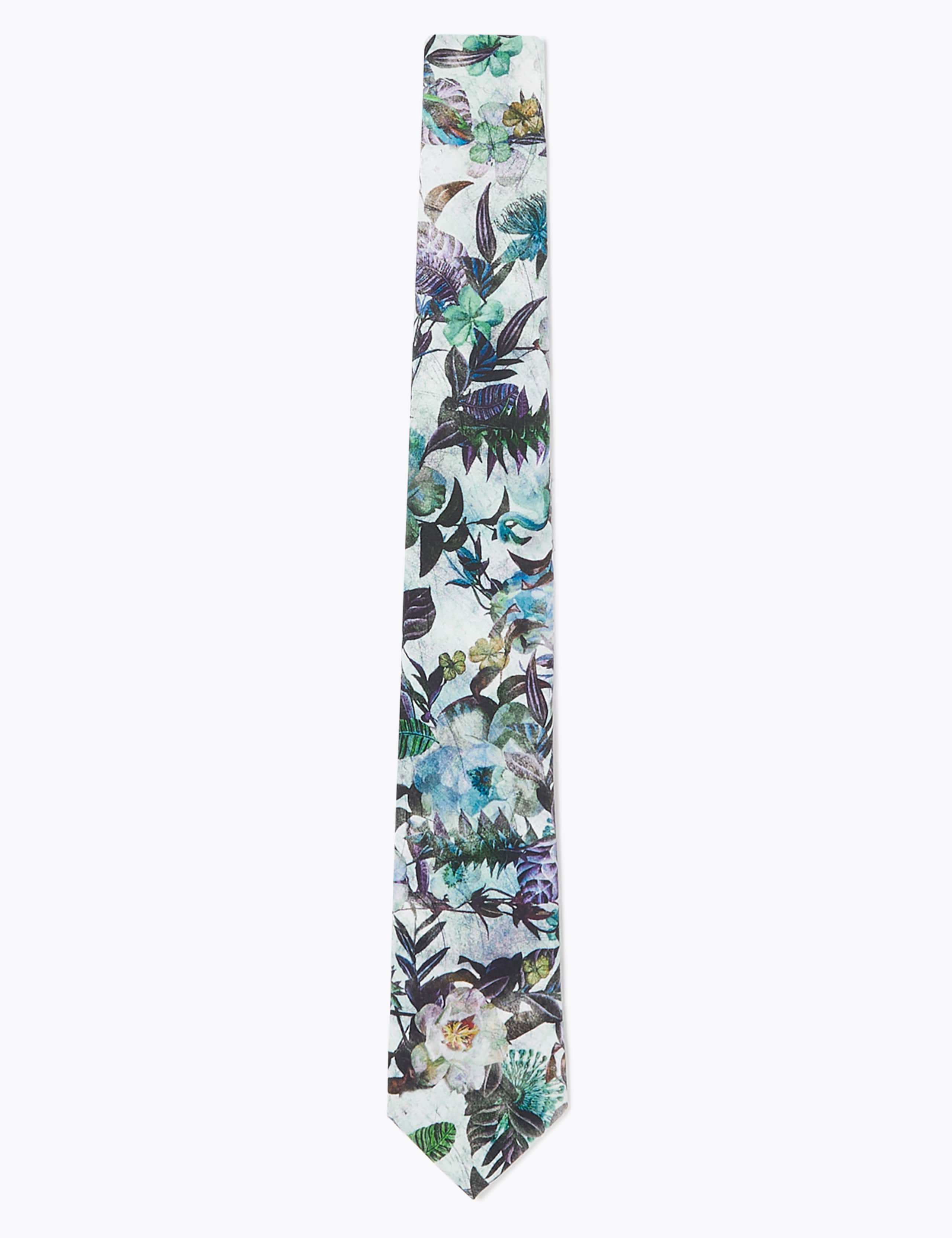 Slim Printed Floral Tie 1 of 3