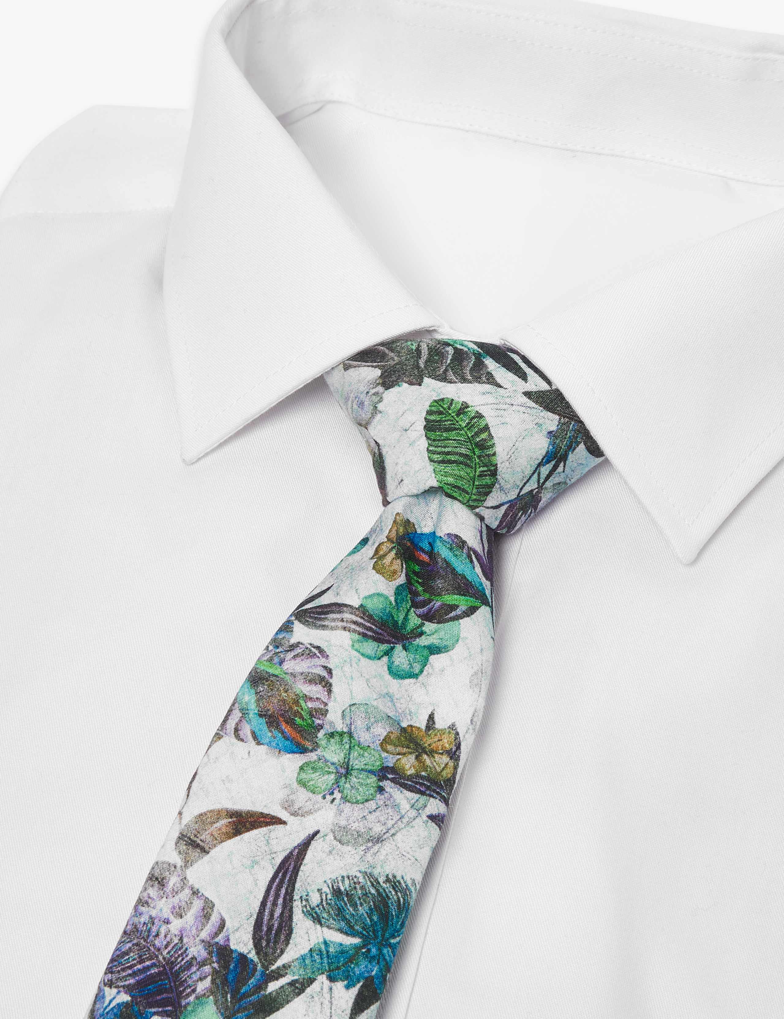 Slim Printed Floral Tie 2 of 3