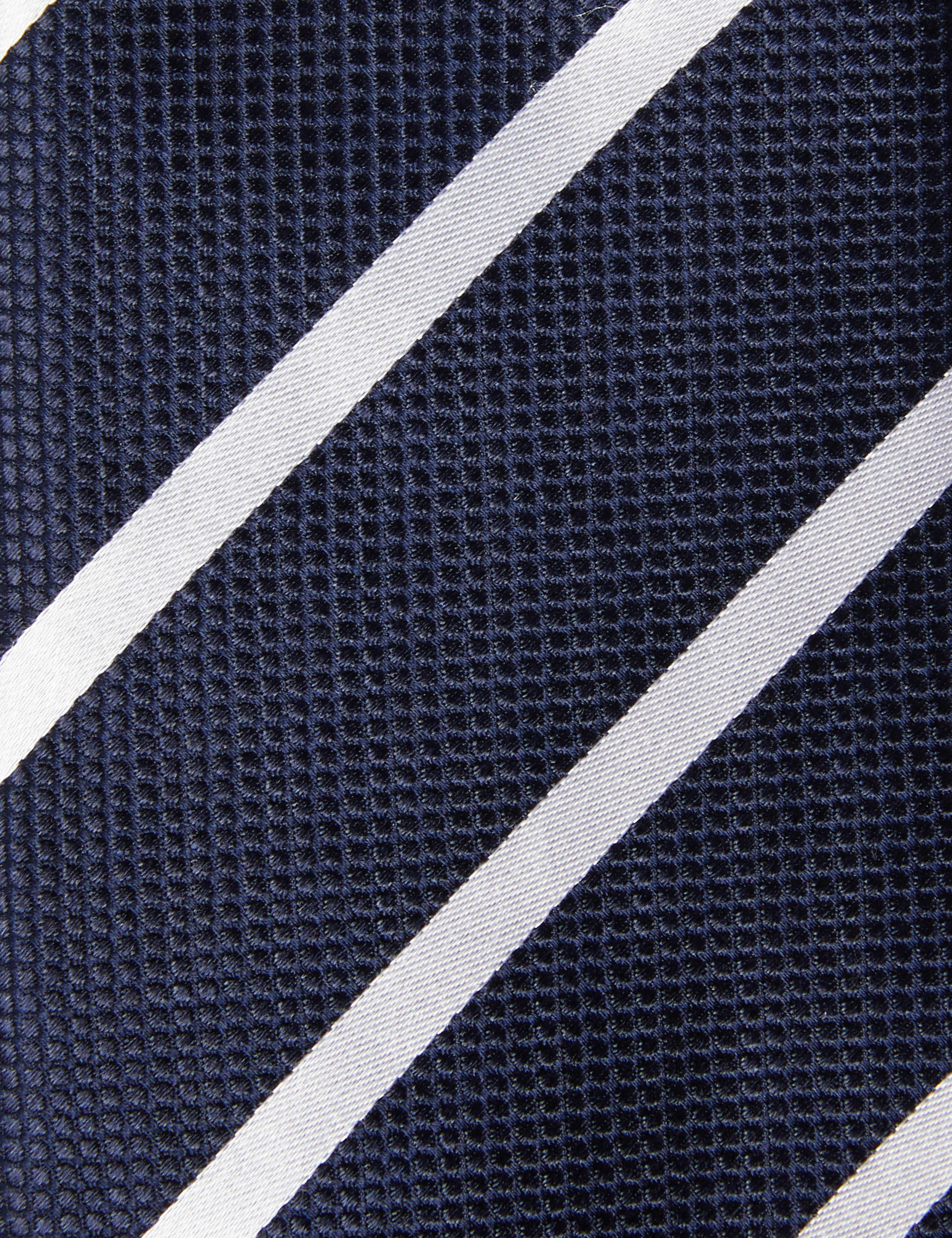 Pure Silk Striped Woven Tie 3 of 3