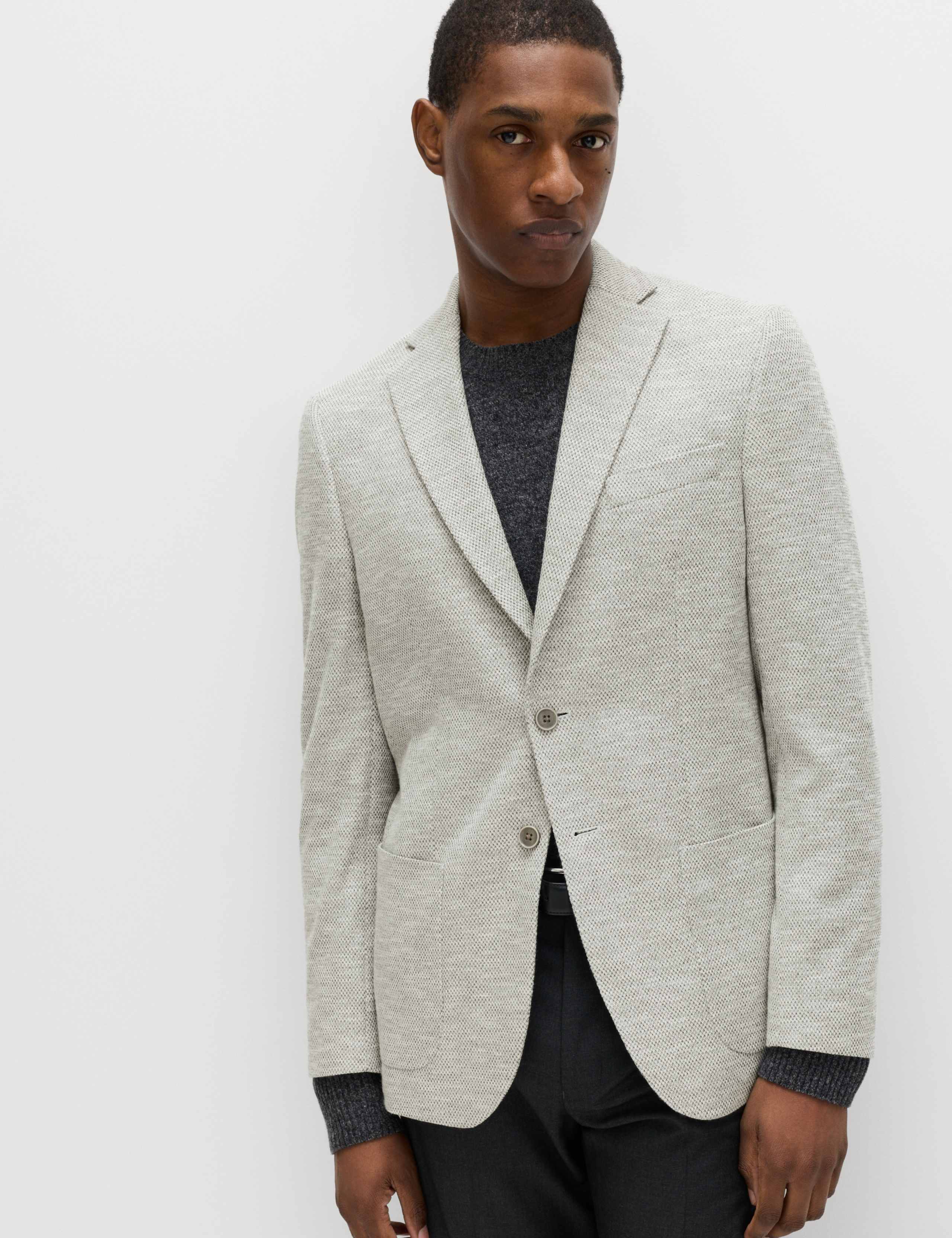 Tailored Fit Textured Stretch Blazer 5 of 6
