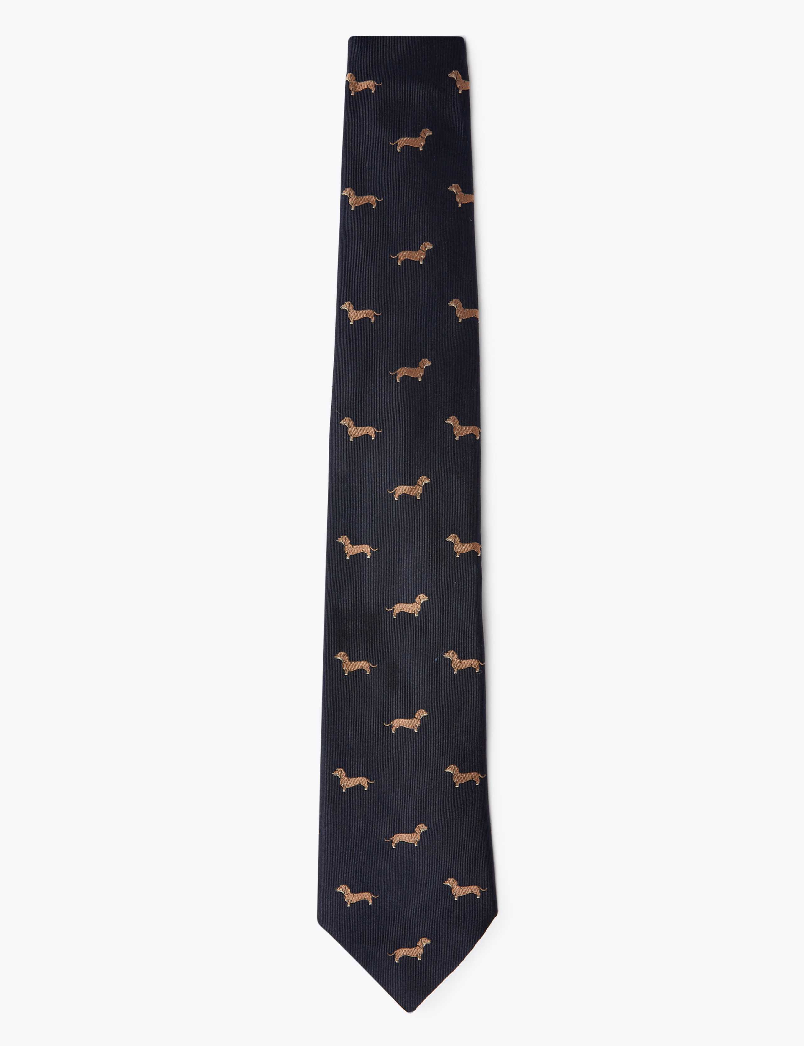 Woven Dachshund Pure Silk Tie 1 of 3