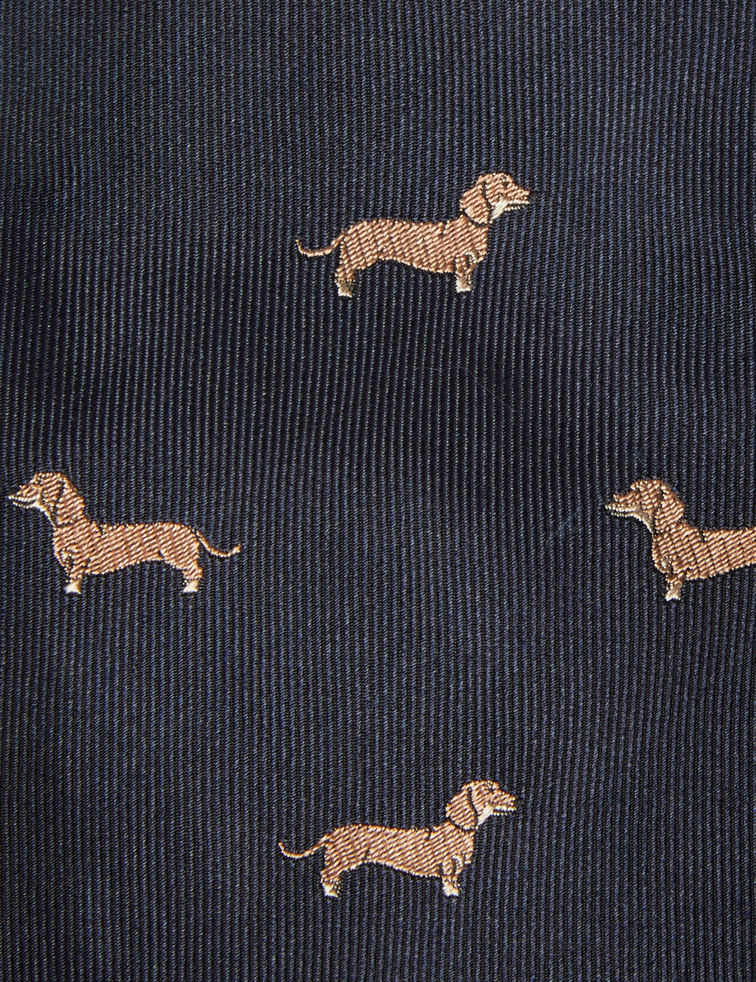 Woven Dachshund Pure Silk Tie 3 of 3