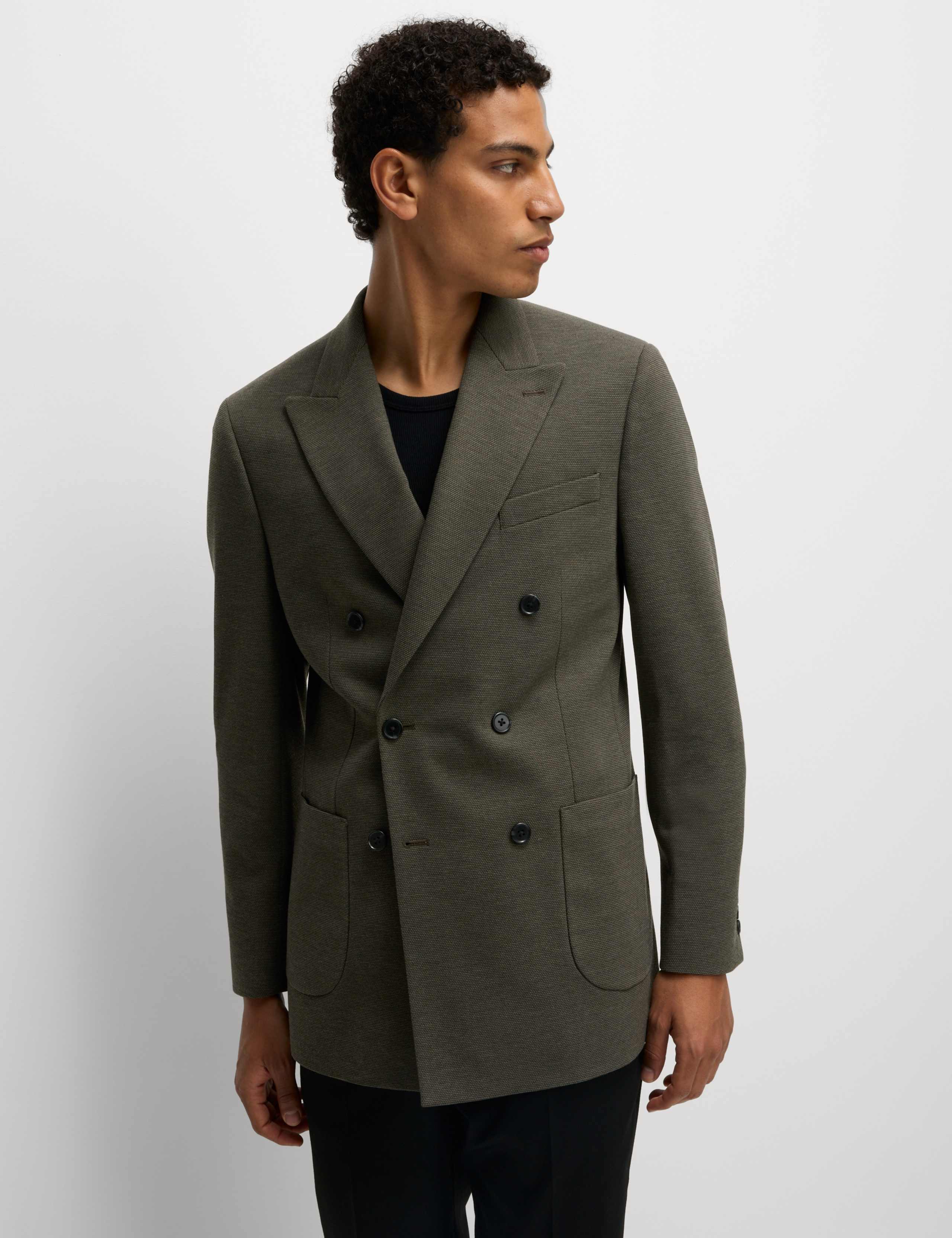 Tailored Fit Jersey Double Breasted Blazer 7 of 7