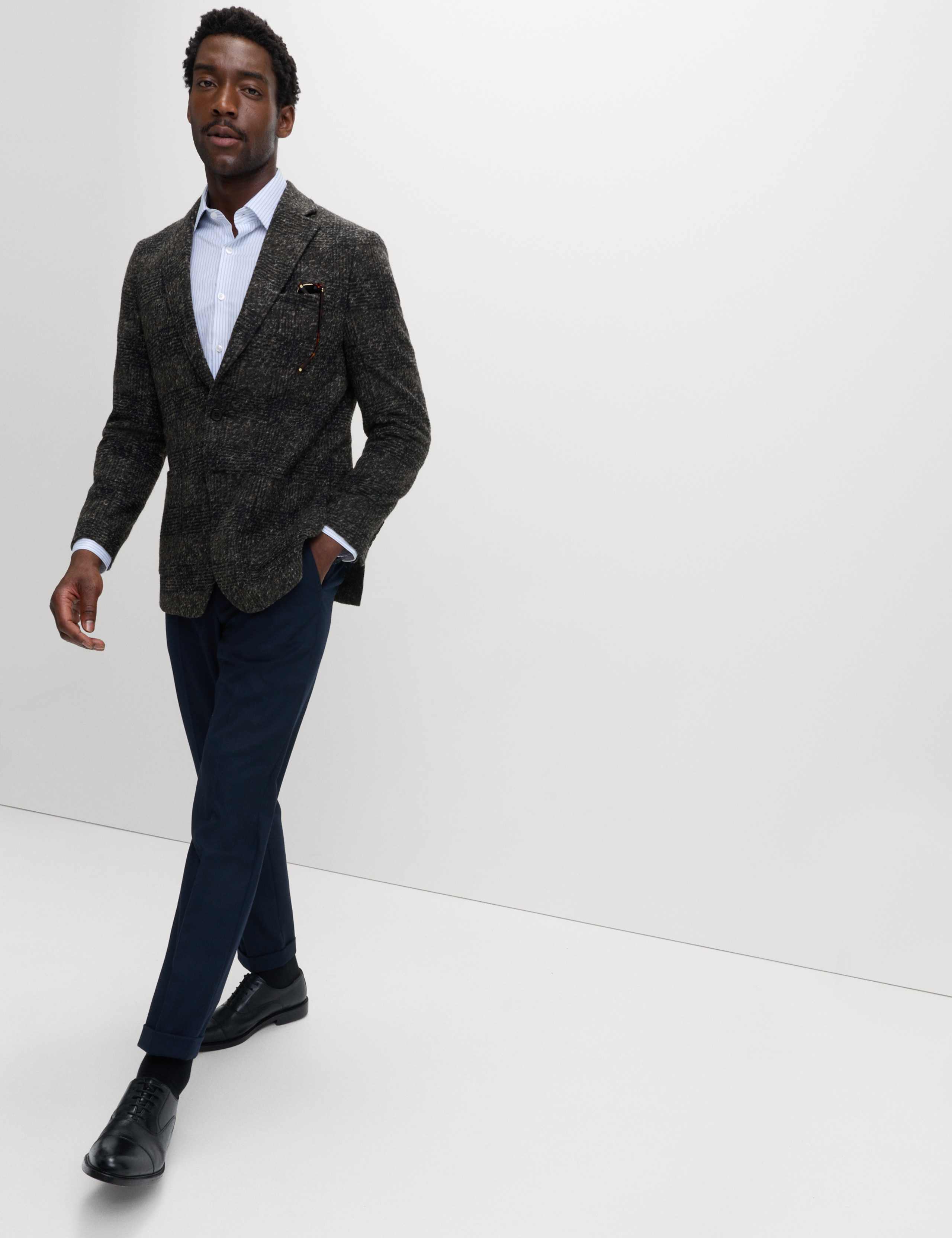 Tailored Fit Wool Blend Check Blazer 4 of 6