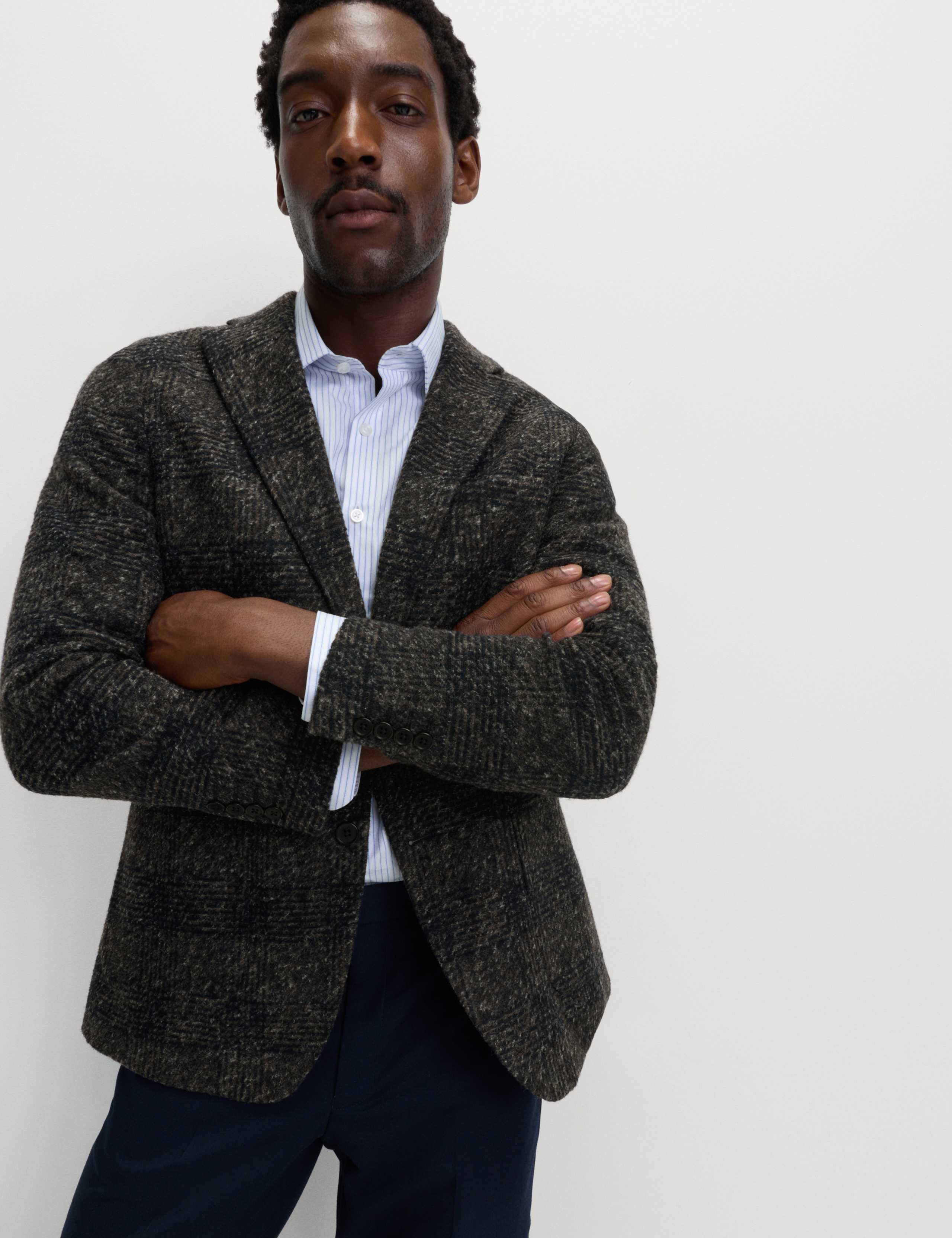 Tailored Fit Wool Blend Check Blazer 5 of 6