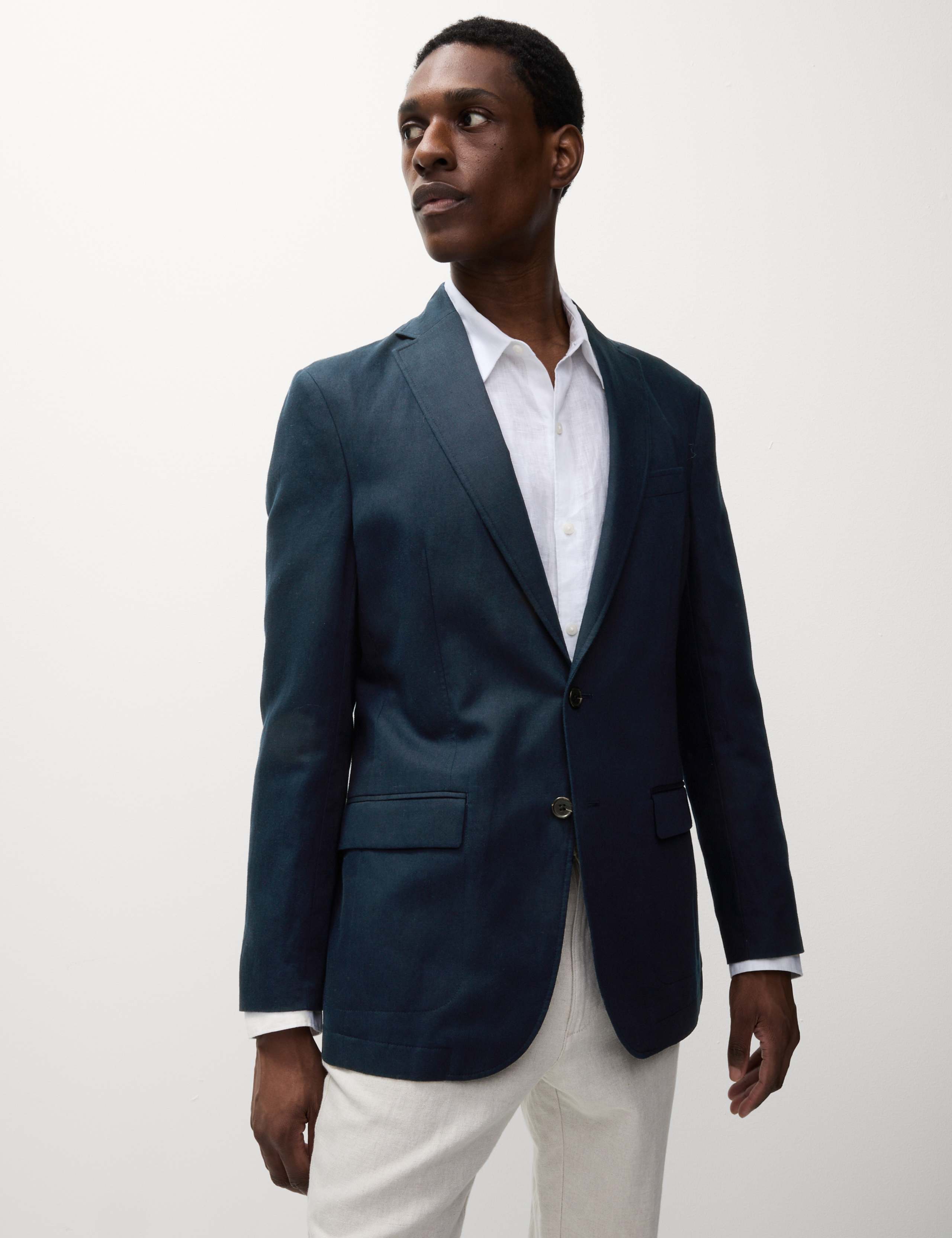 Tailored Fit Cotton Rich Laundered Jacket 1 of 7