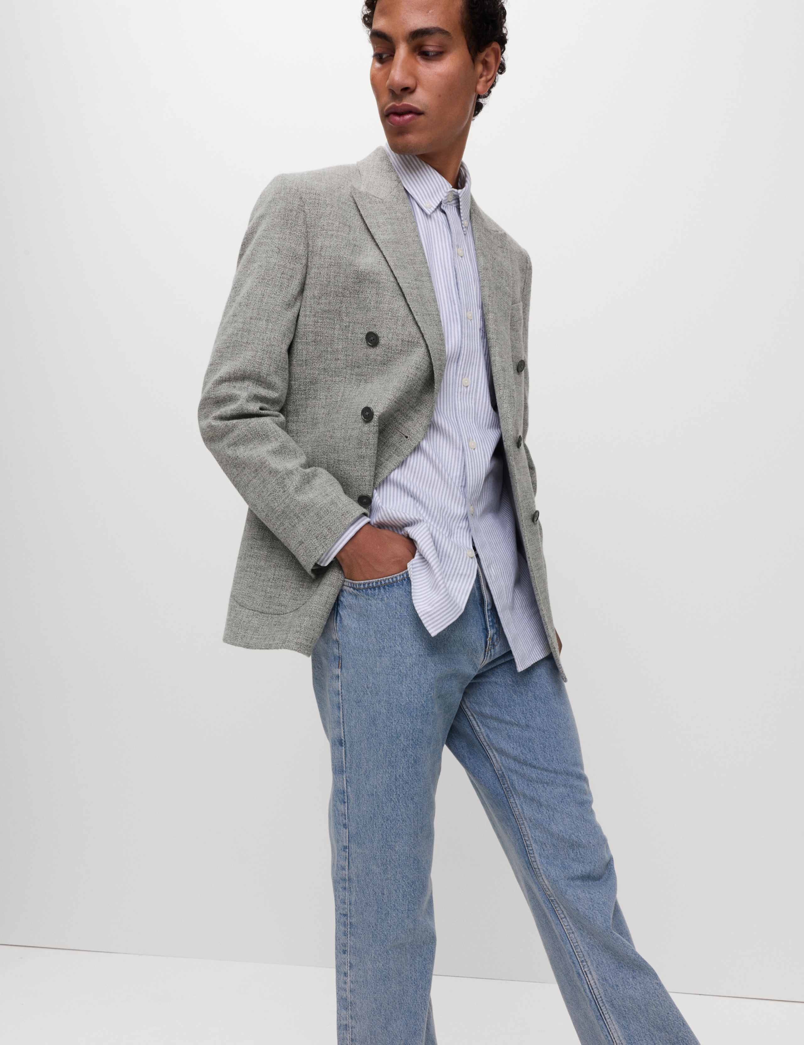 Tailored Fit Italian Wool Blend Suit Jacket 6 of 7
