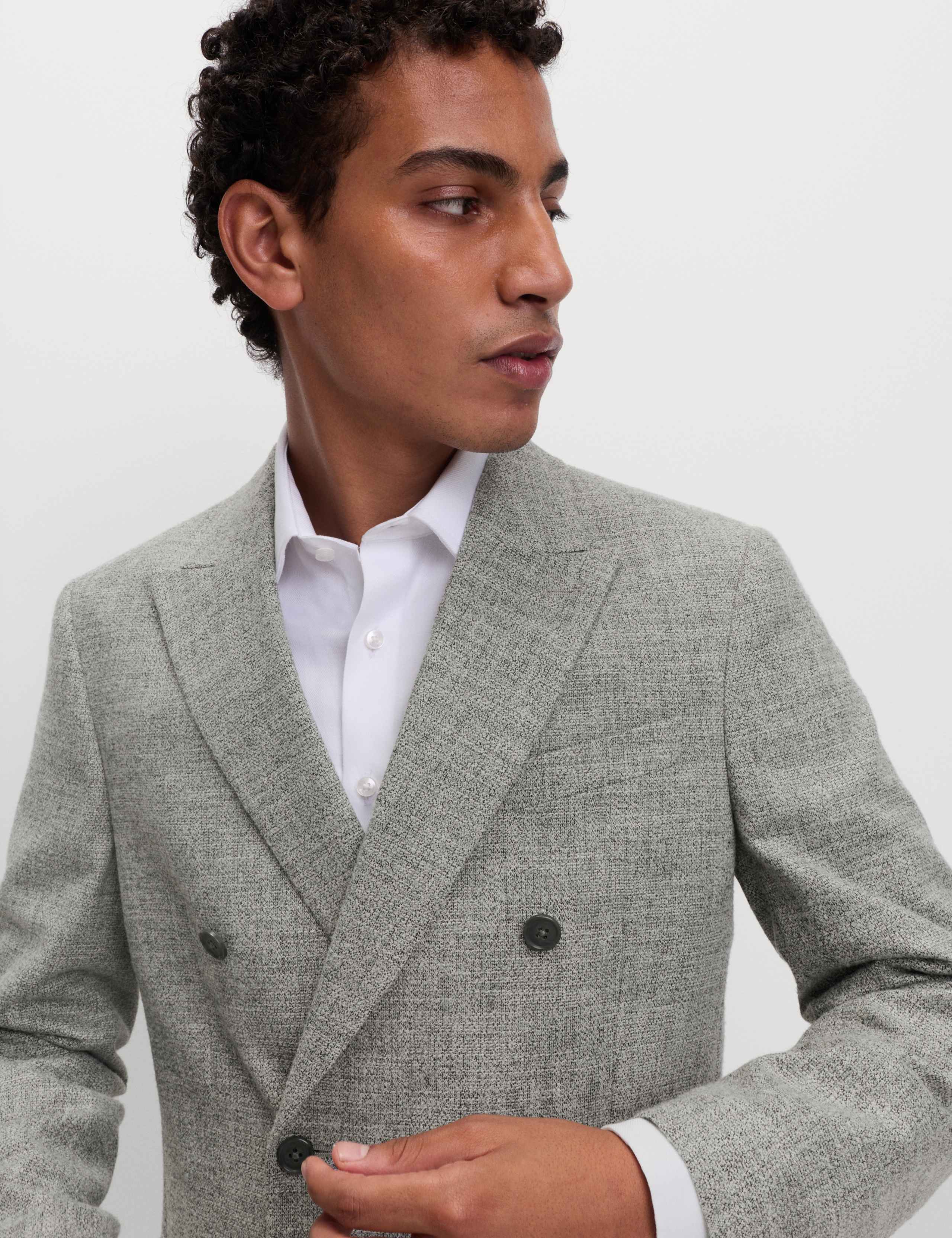 Tailored Fit Italian Wool Blend Suit Jacket 7 of 7