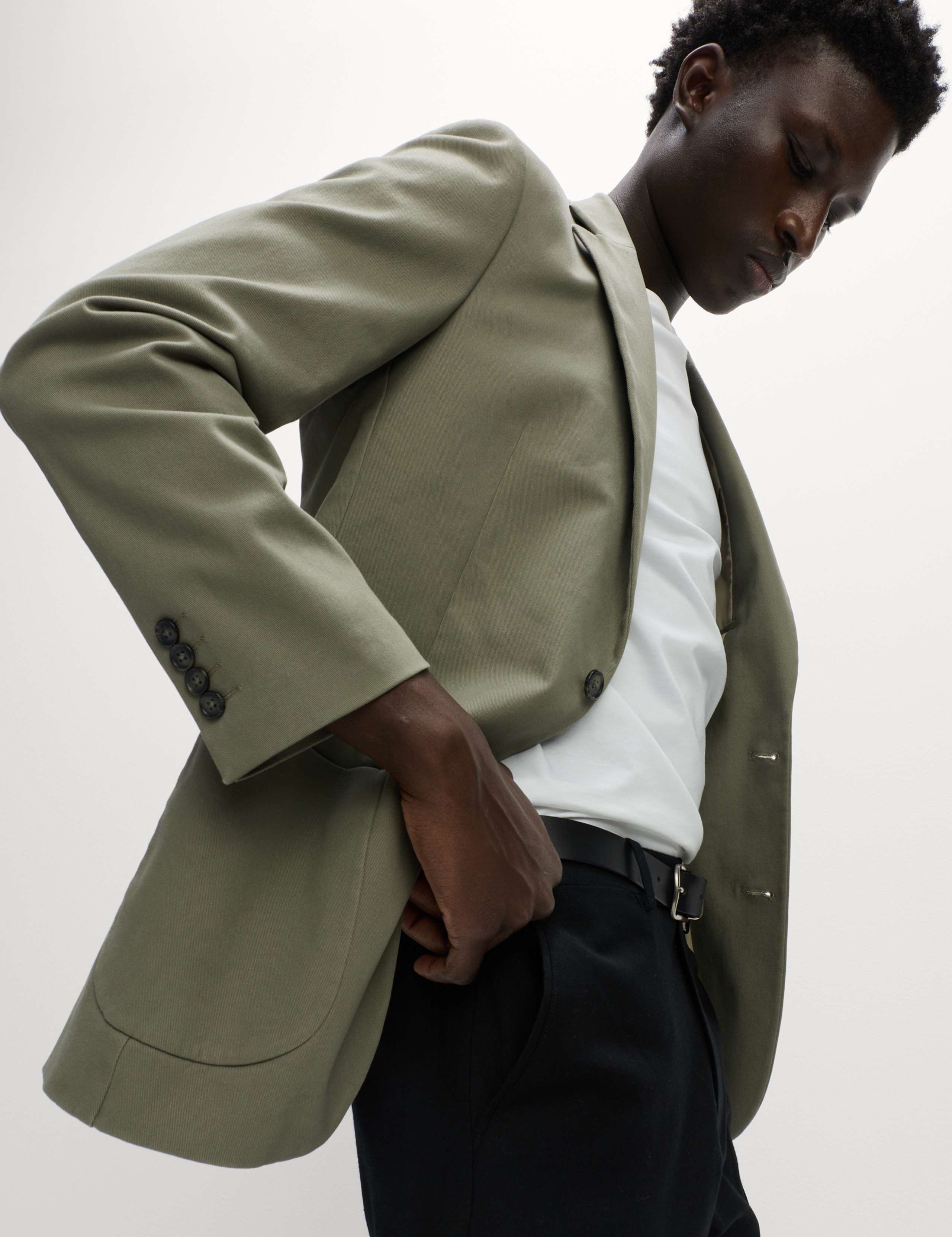 Tailored Fit Cotton Rich Peached Stretch Blazer 6 of 7