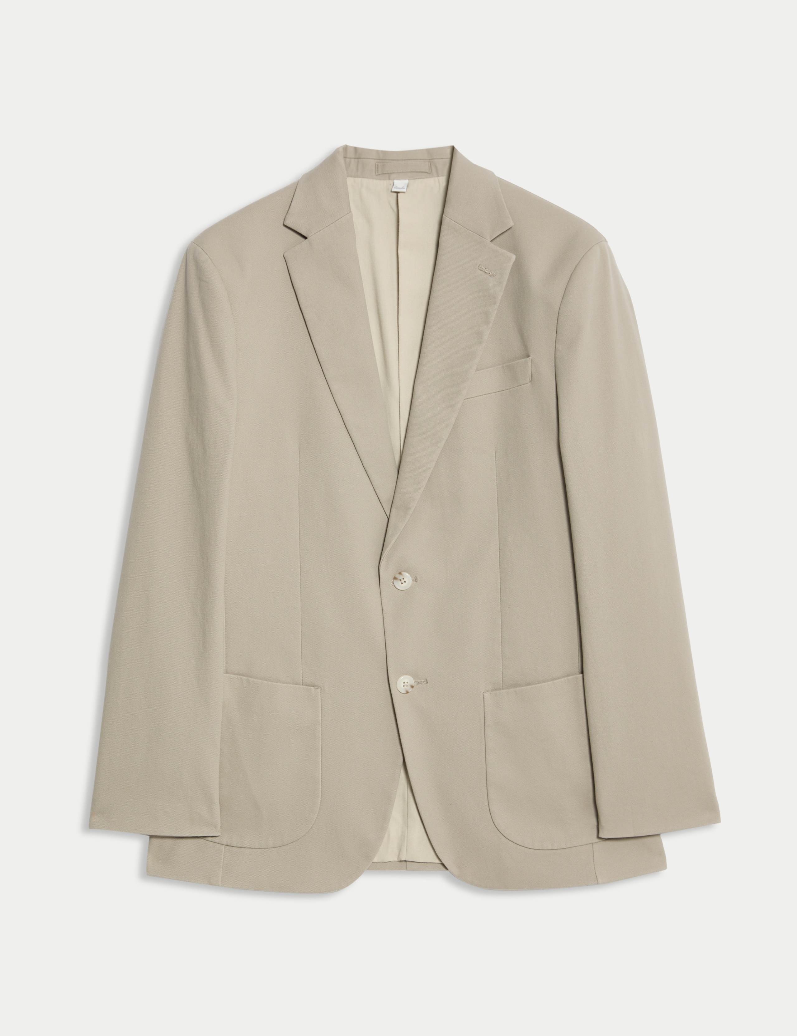 Tailored Fit Cotton Rich Peached Stretch Blazer 2 of 7