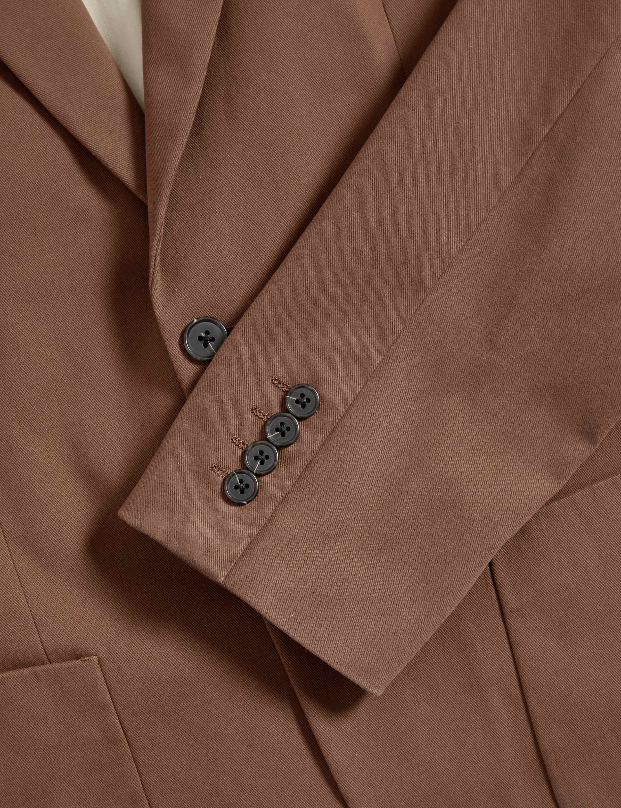 Tailored Fit Cotton Rich Peached Stretch Blazer 3 of 7