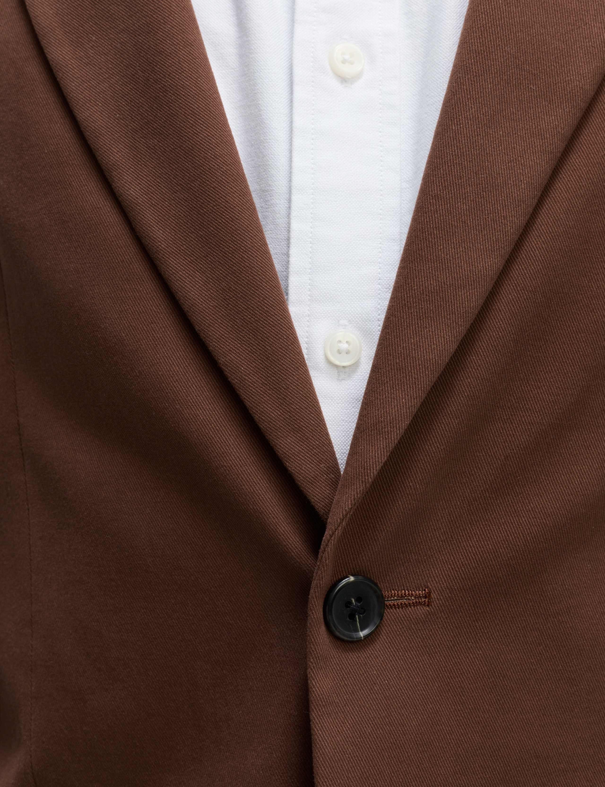 Tailored Fit Cotton Rich Peached Stretch Blazer 6 of 7