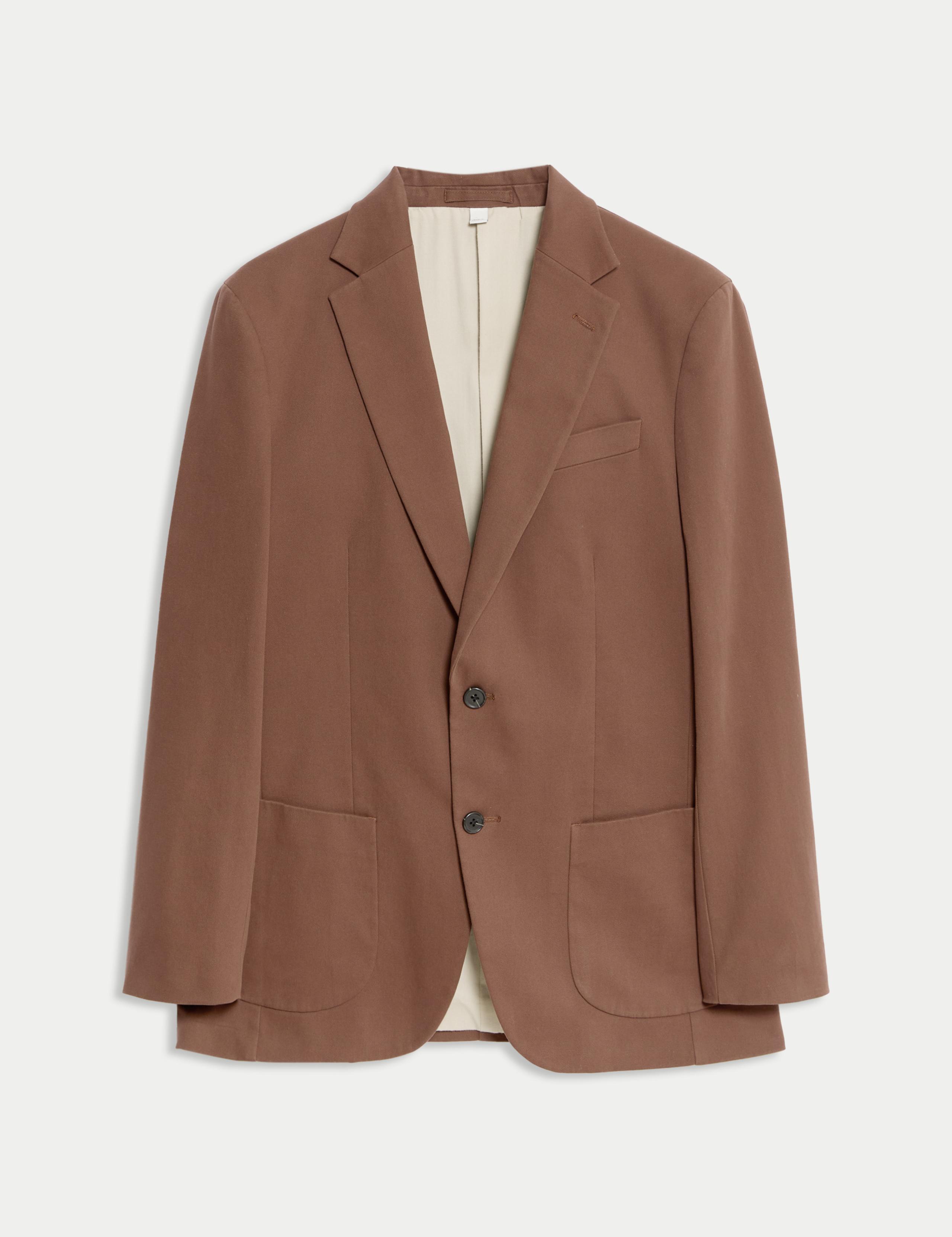 Tailored Fit Cotton Rich Peached Stretch Blazer 2 of 7