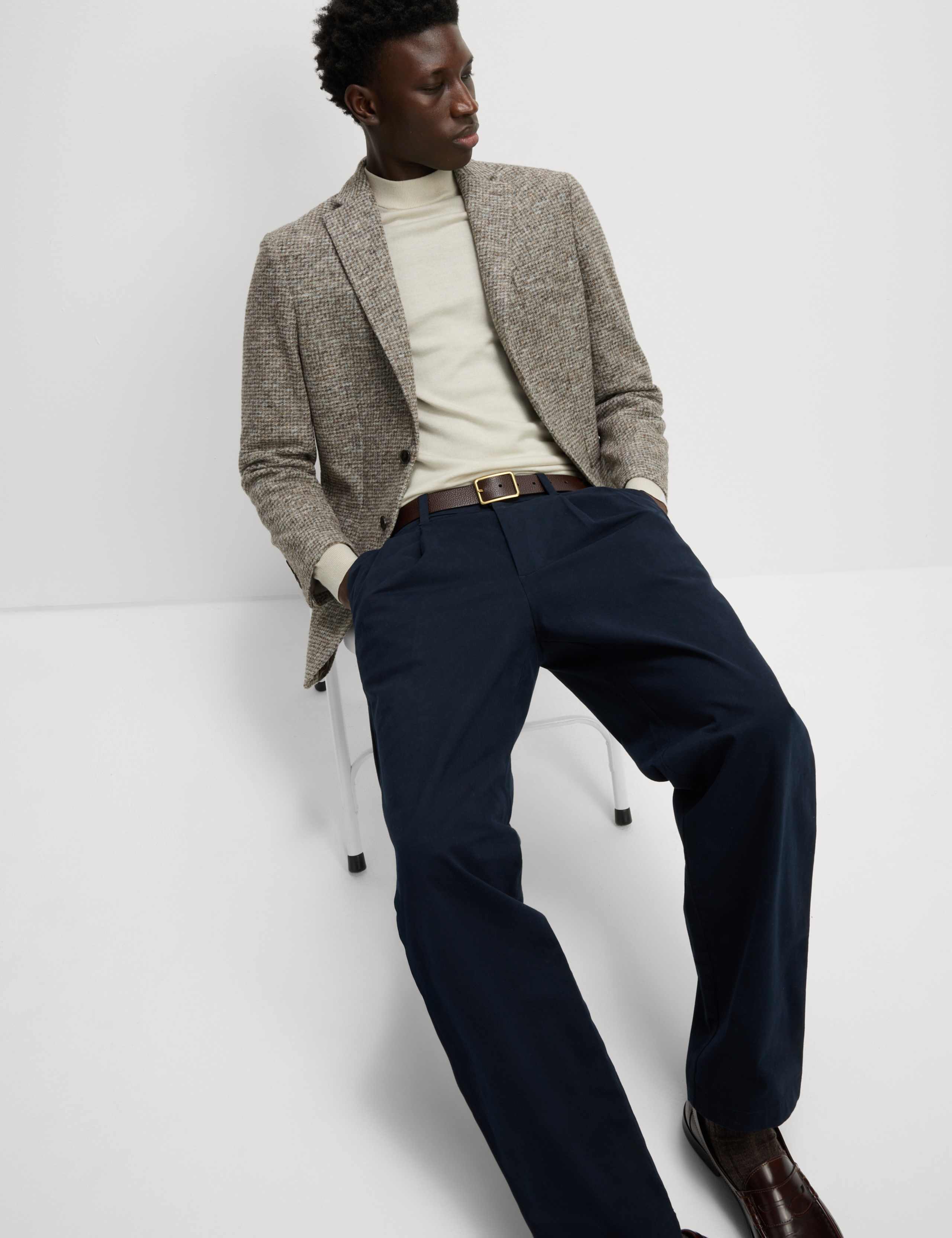 Tailored Fit Wool Blend Textured Blazer 7 of 9