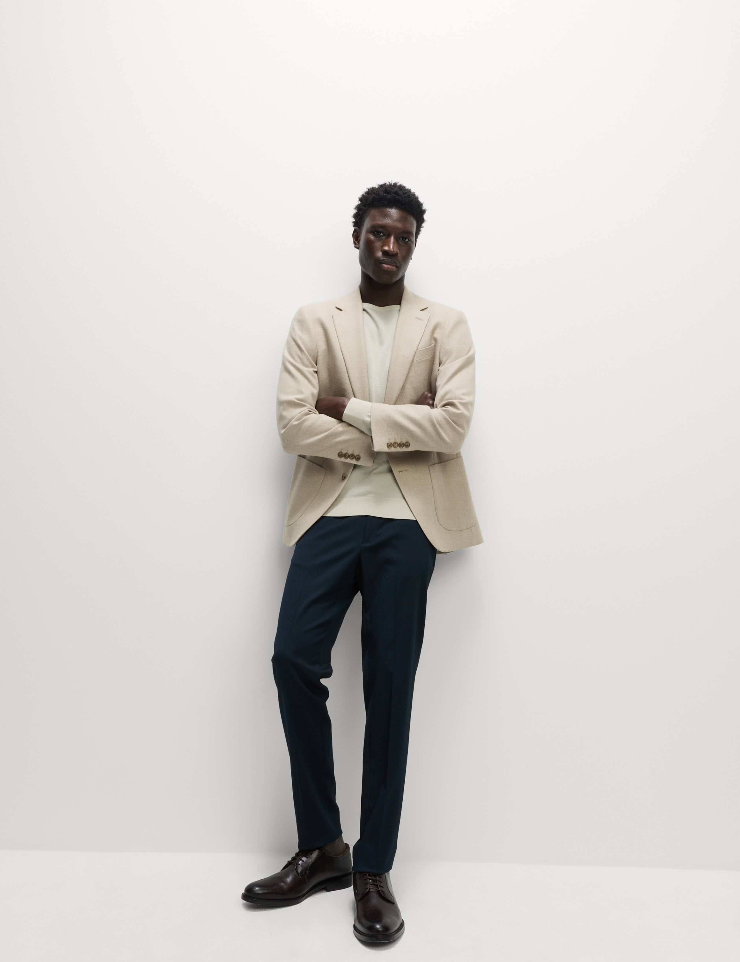 Tailored Fit Herringbone Stretch Blazer 3 of 7
