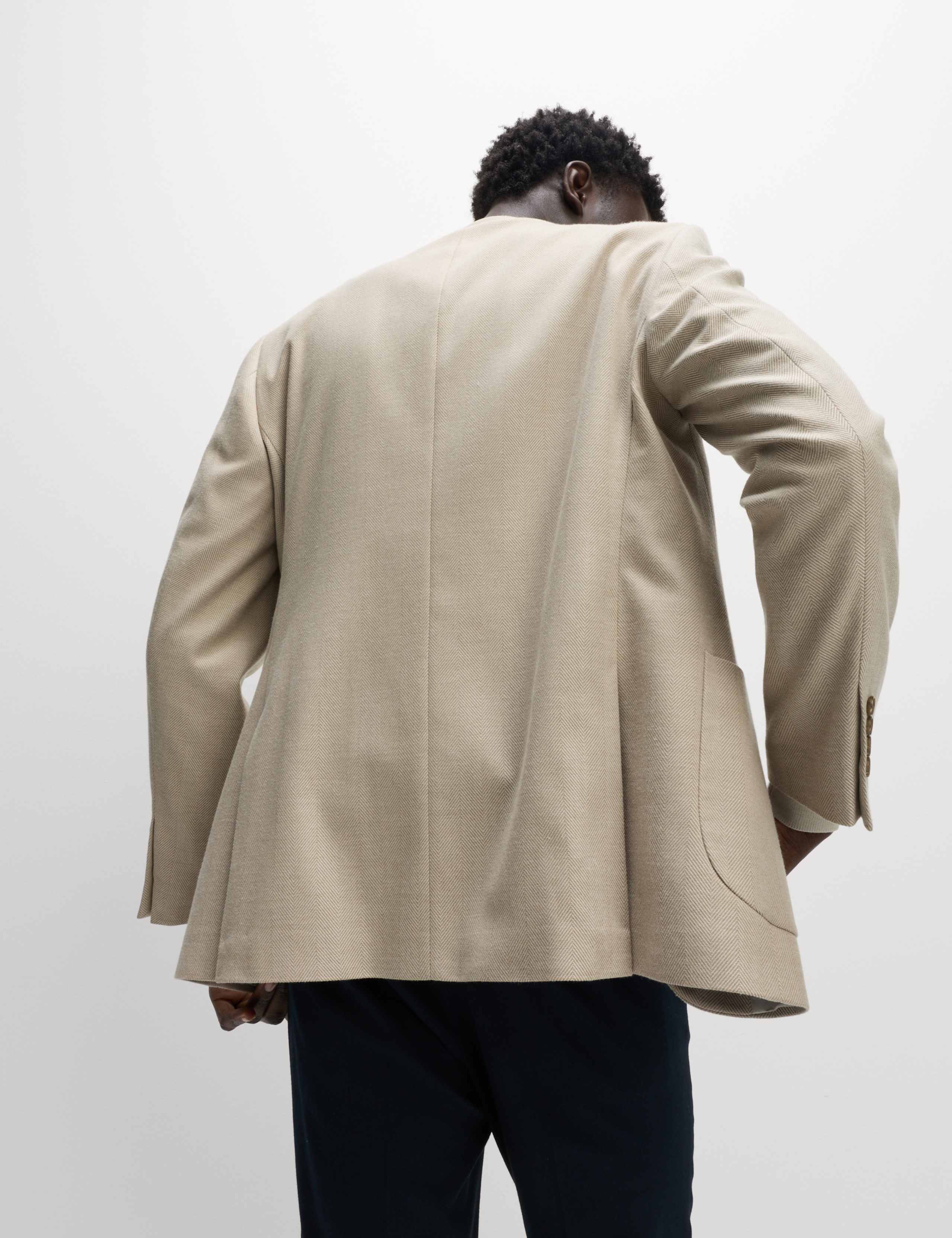 Tailored Fit Herringbone Stretch Blazer 4 of 7