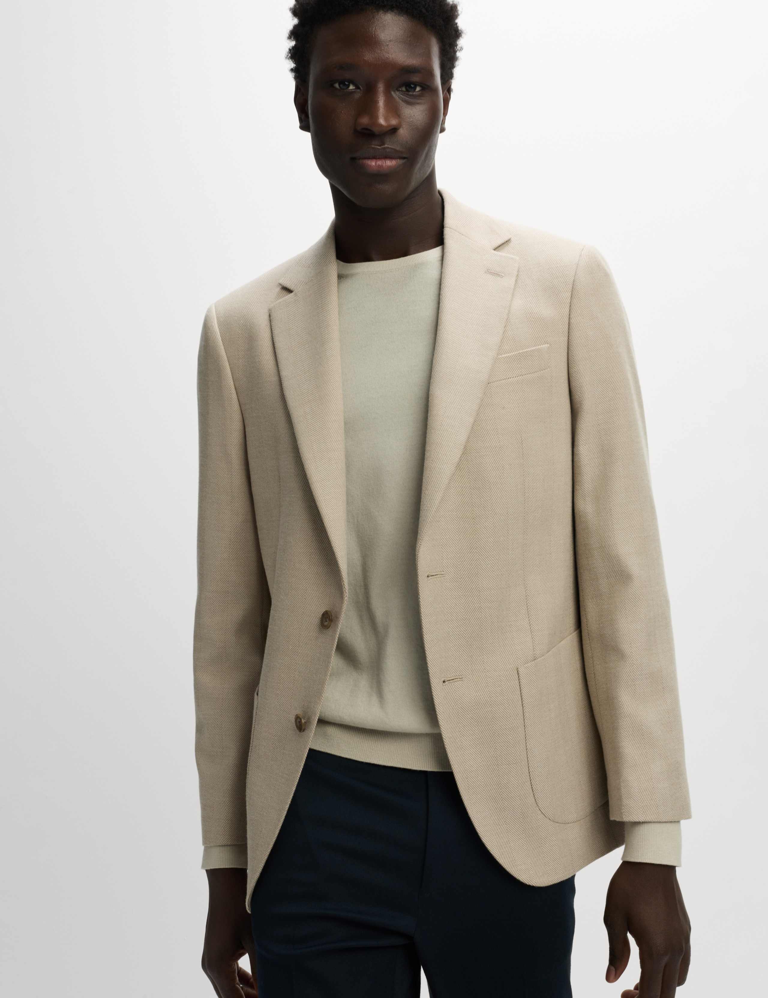 Tailored Fit Herringbone Stretch Blazer 6 of 7