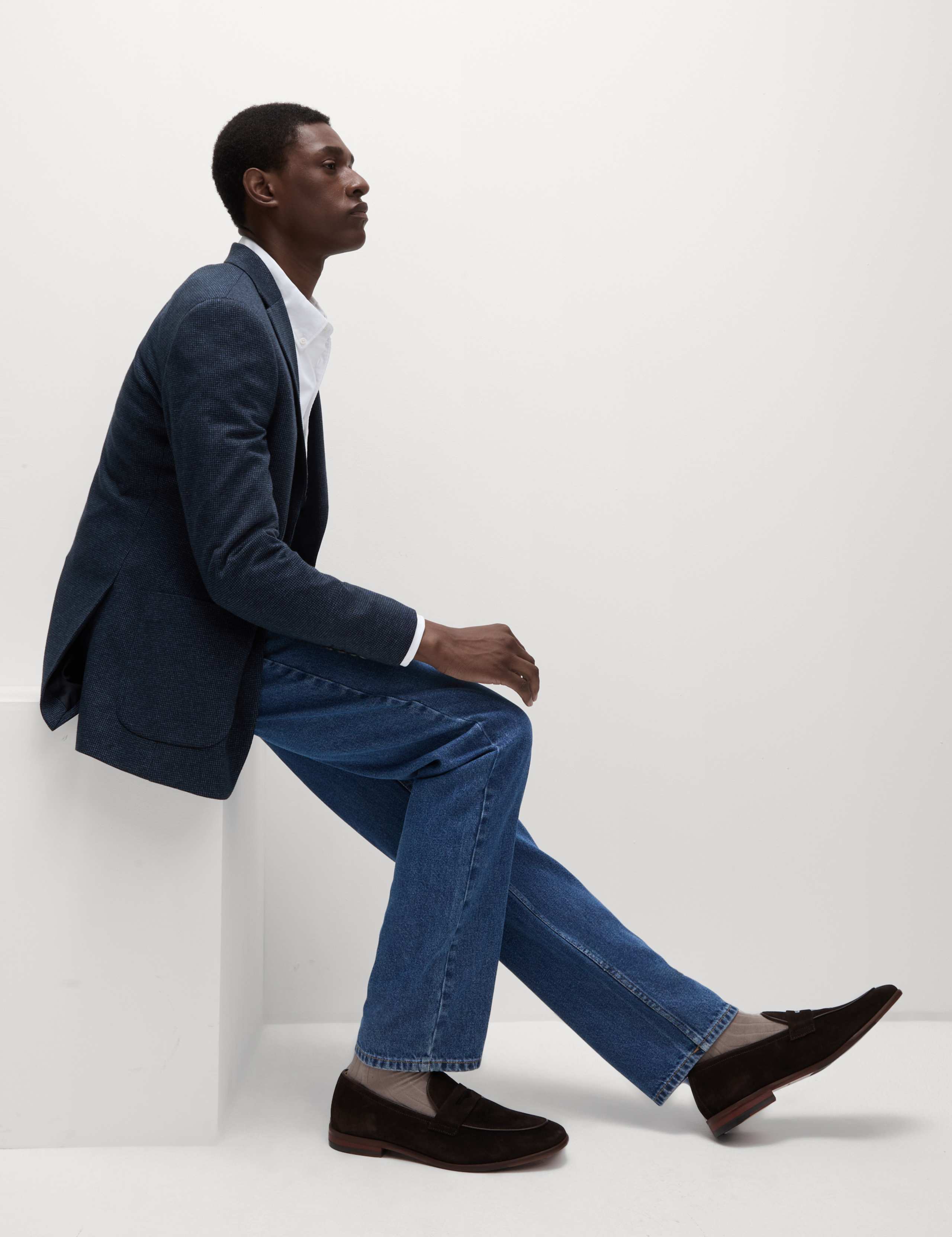 Tailored Fit Cotton Rich Puppytooth Blazer 7 of 8