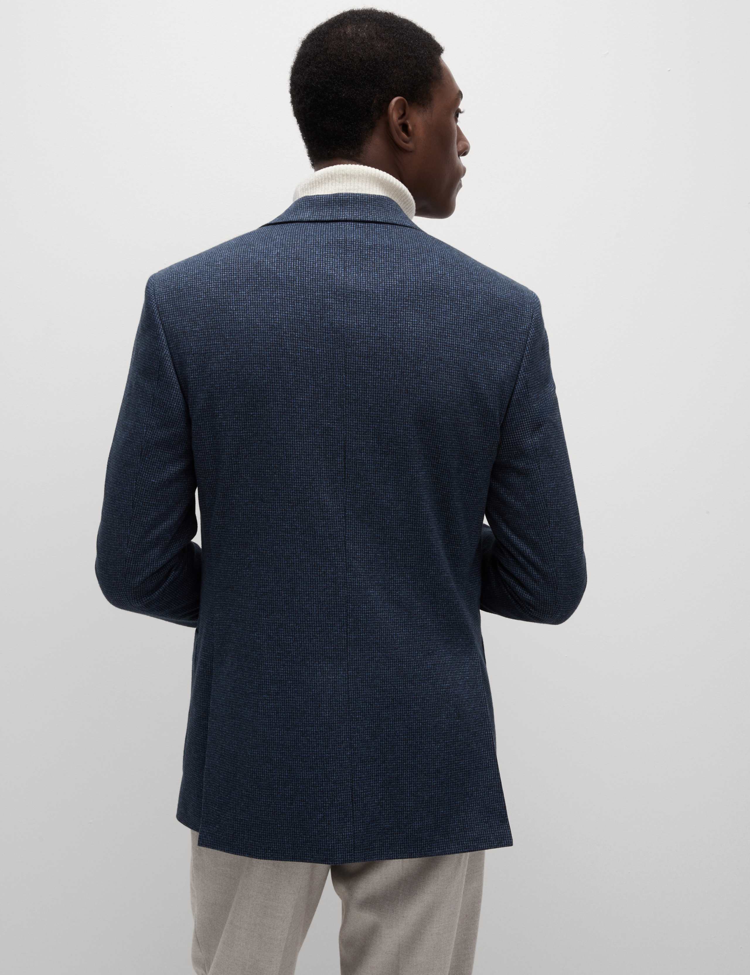 Tailored Fit Cotton Rich Puppytooth Blazer 8 of 8