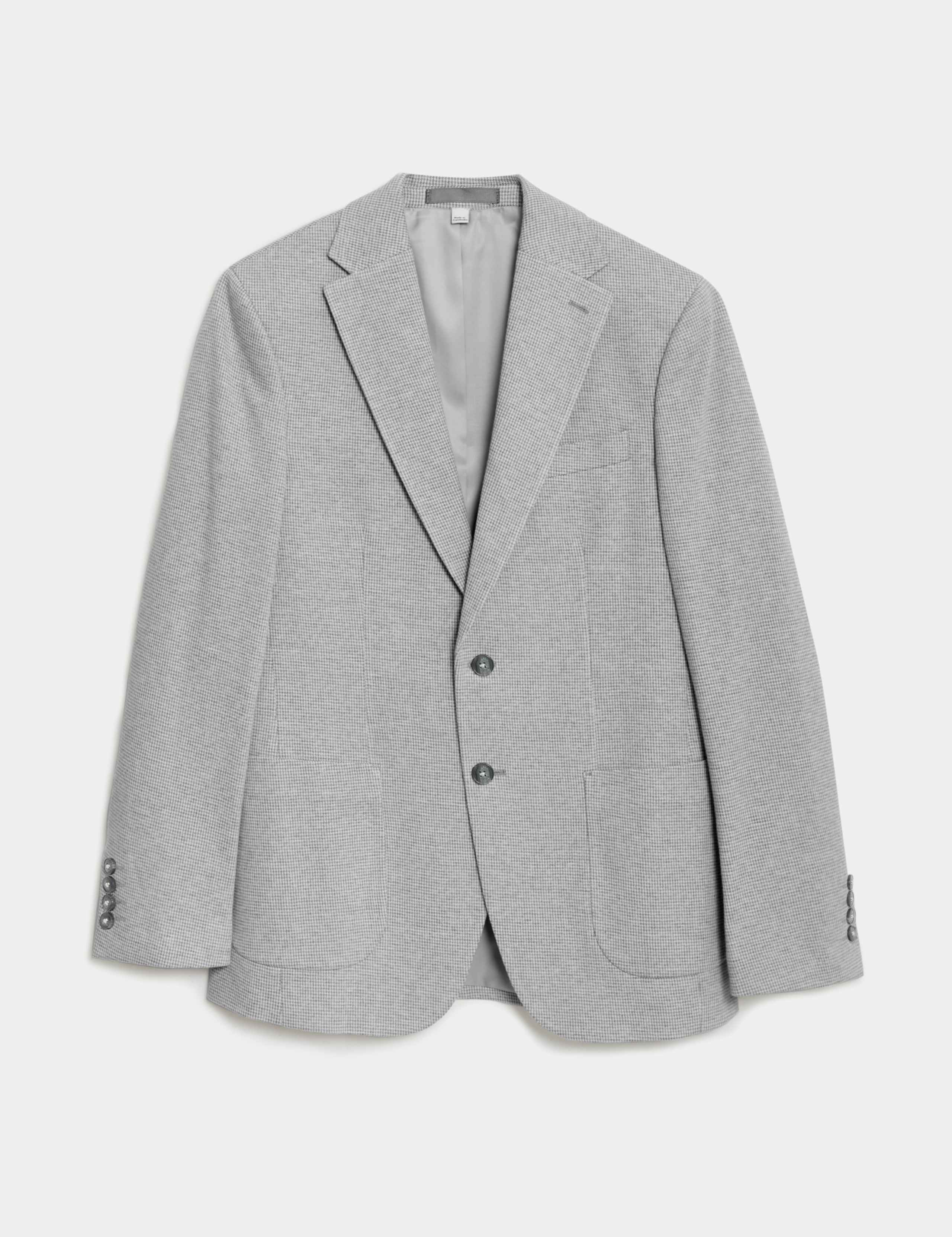 Tailored Fit Cotton Rich Puppytooth Blazer 1 of 2