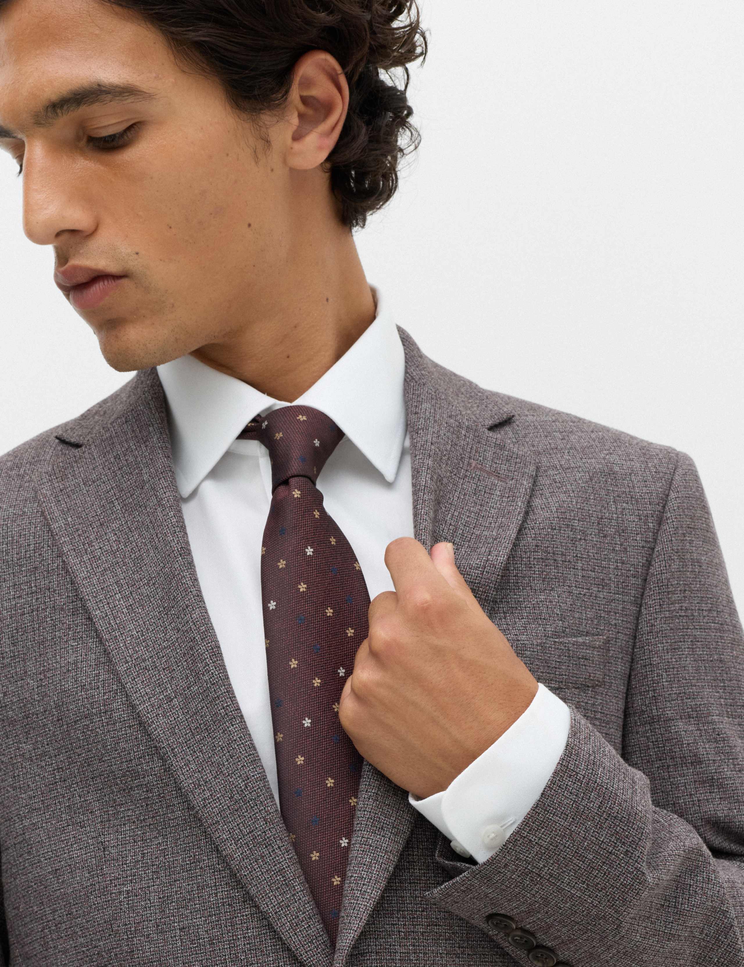Tailored Fit Micro Check Suit Jacket 3 of 6