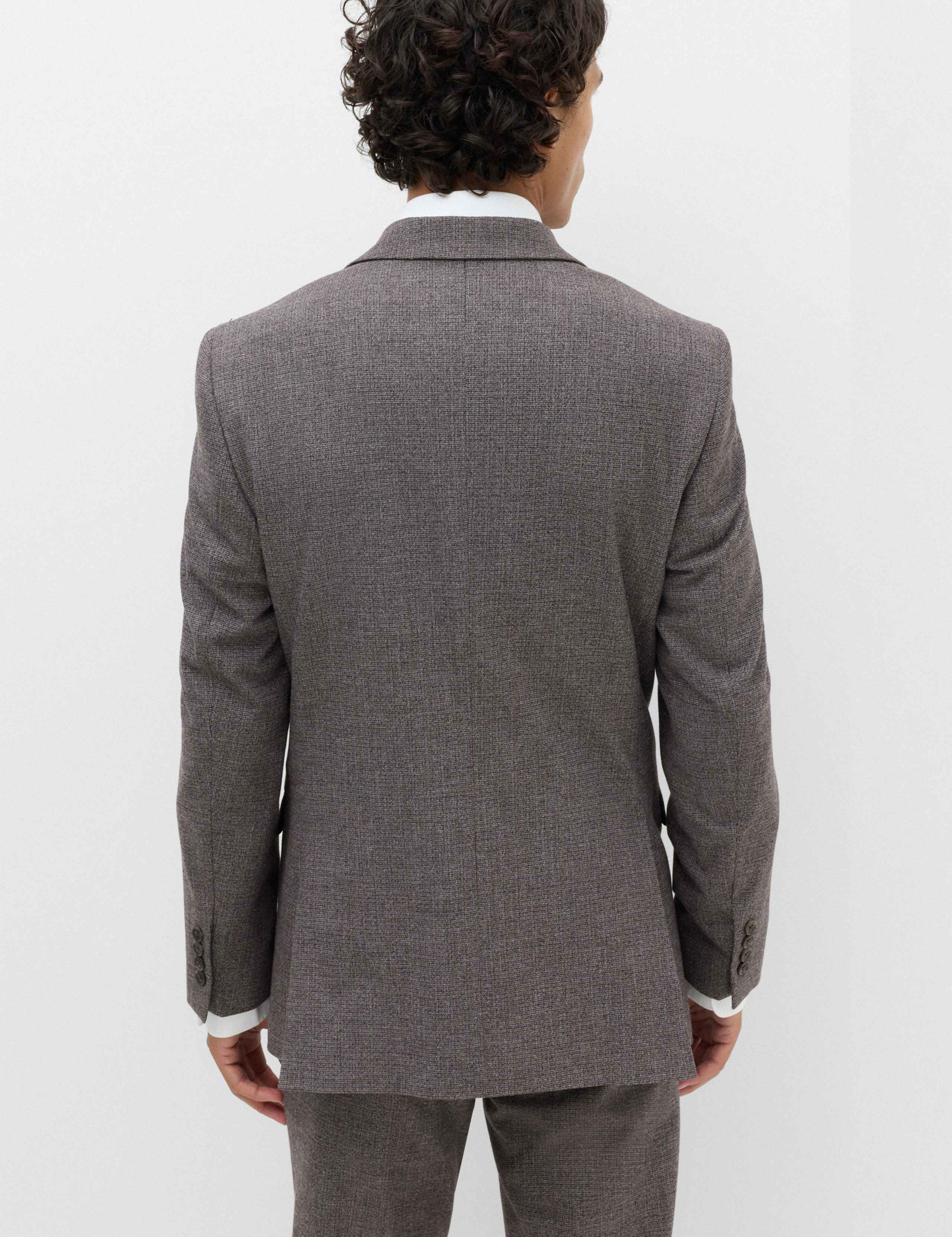 Tailored Fit Micro Check Suit Jacket 4 of 6