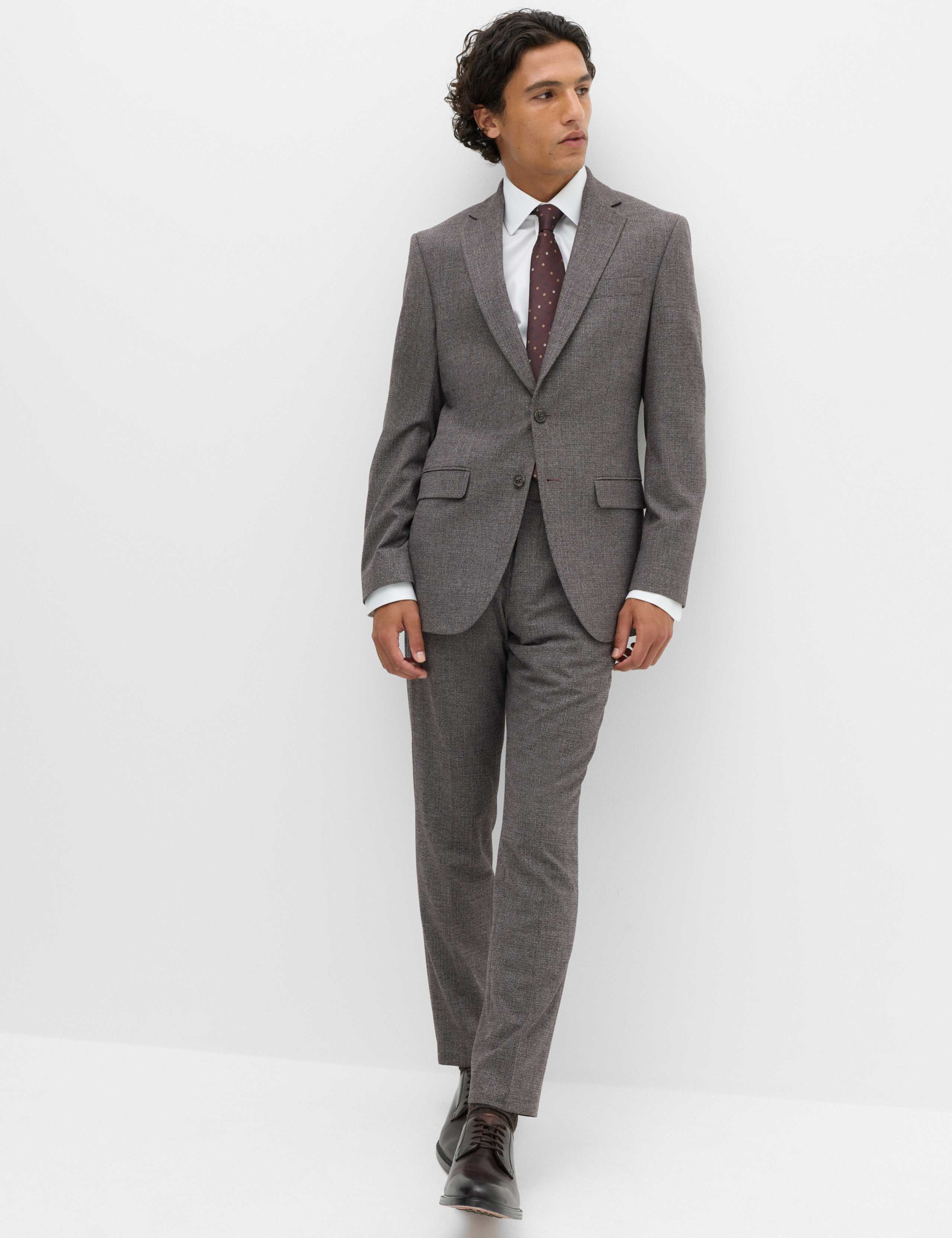 Tailored Fit Micro Check Suit Jacket 5 of 6