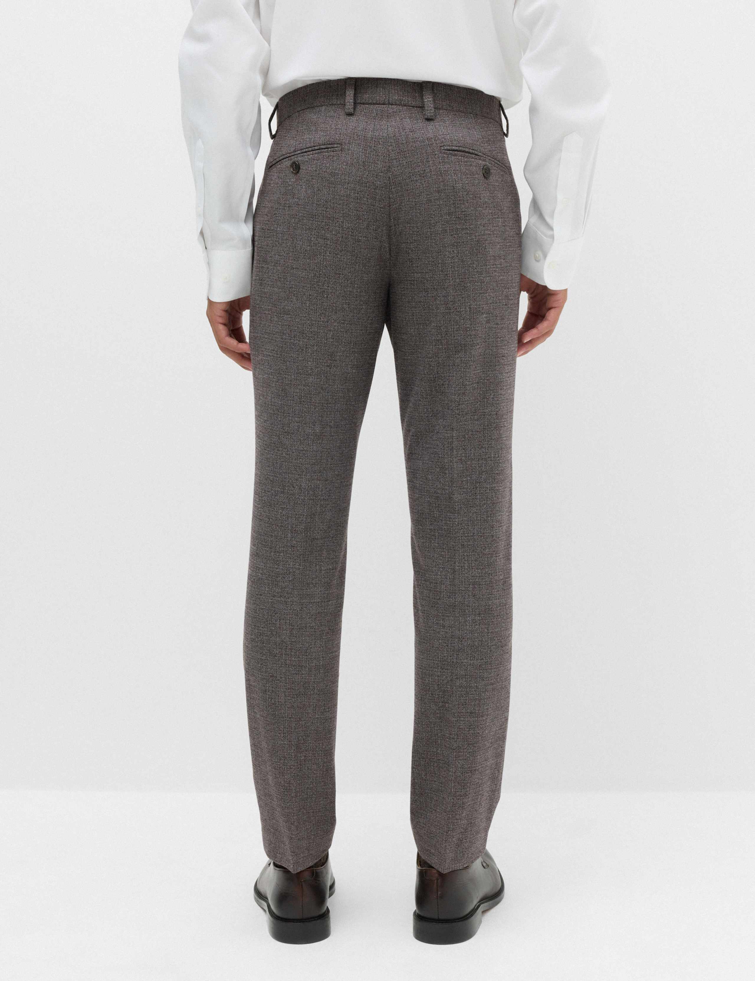 Tailored Fit Micro Check Suit Trousers 4 of 6