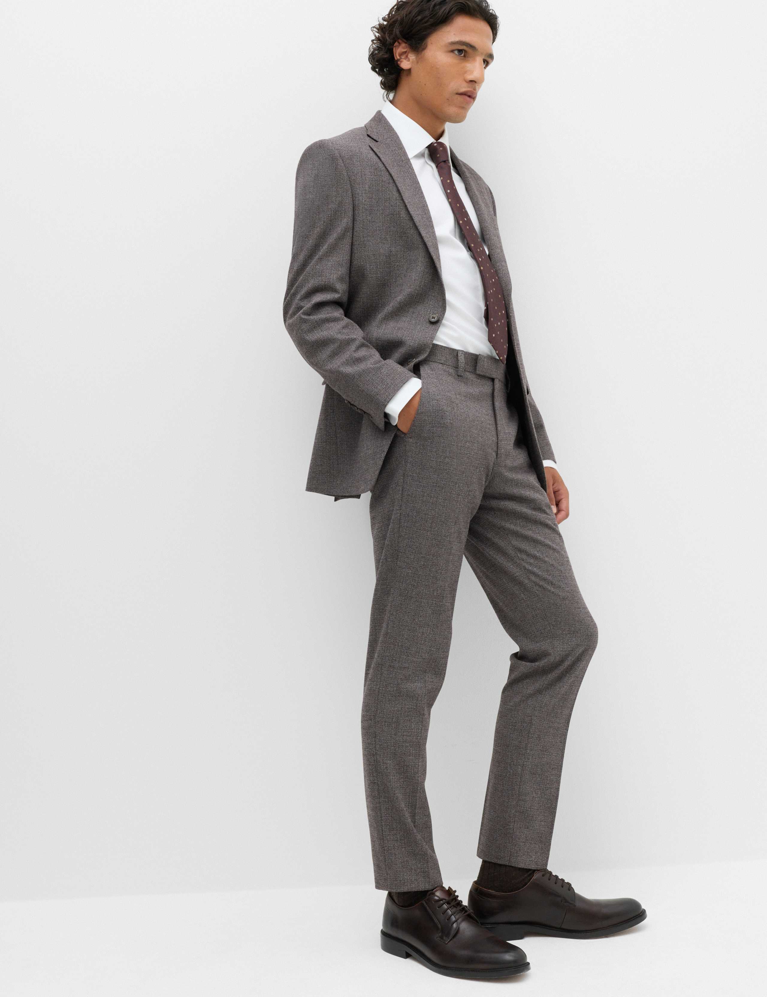 Tailored Fit Micro Check Suit Trousers 5 of 6