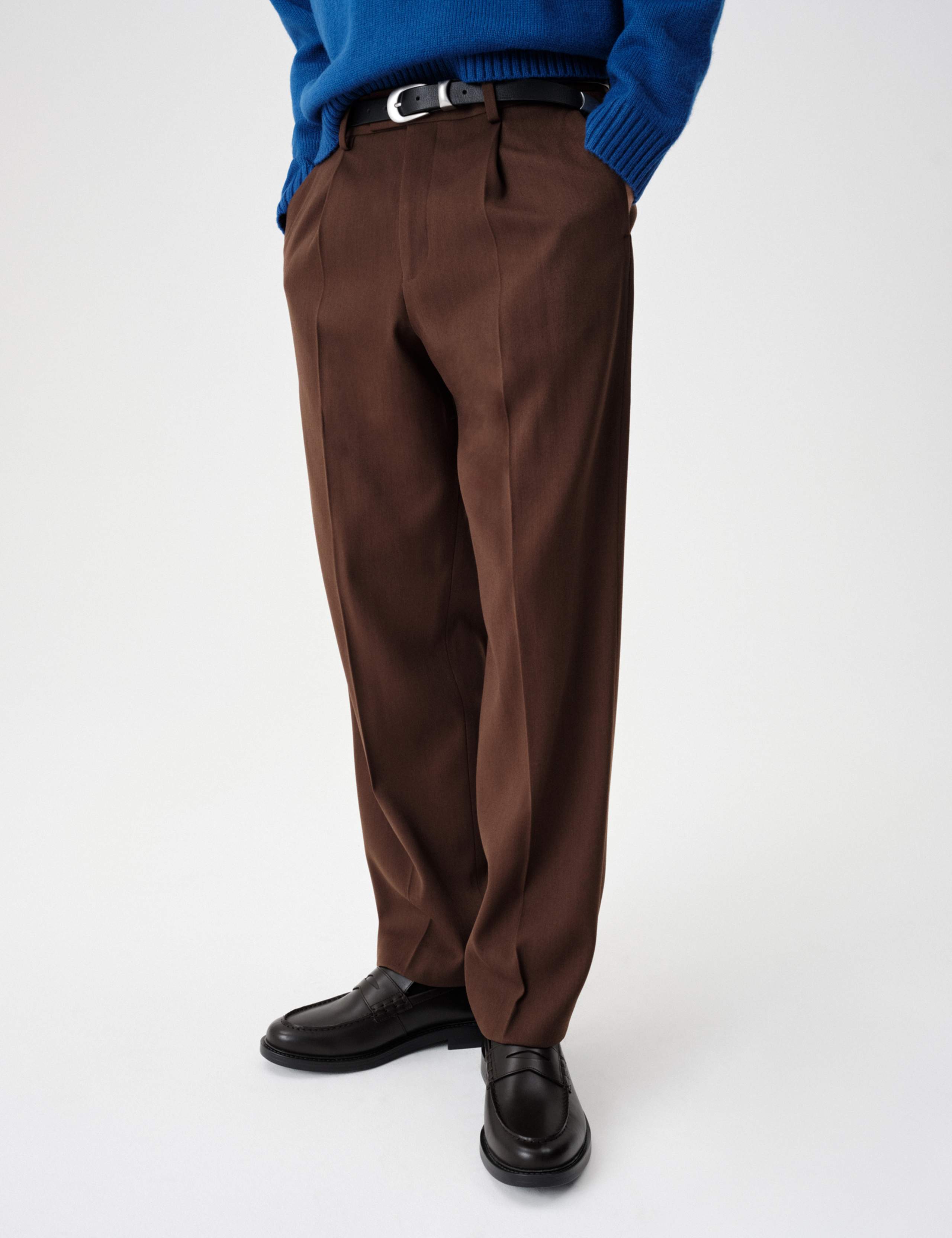 Regular Fit Stretch Twill Suit Trousers 5 of 9