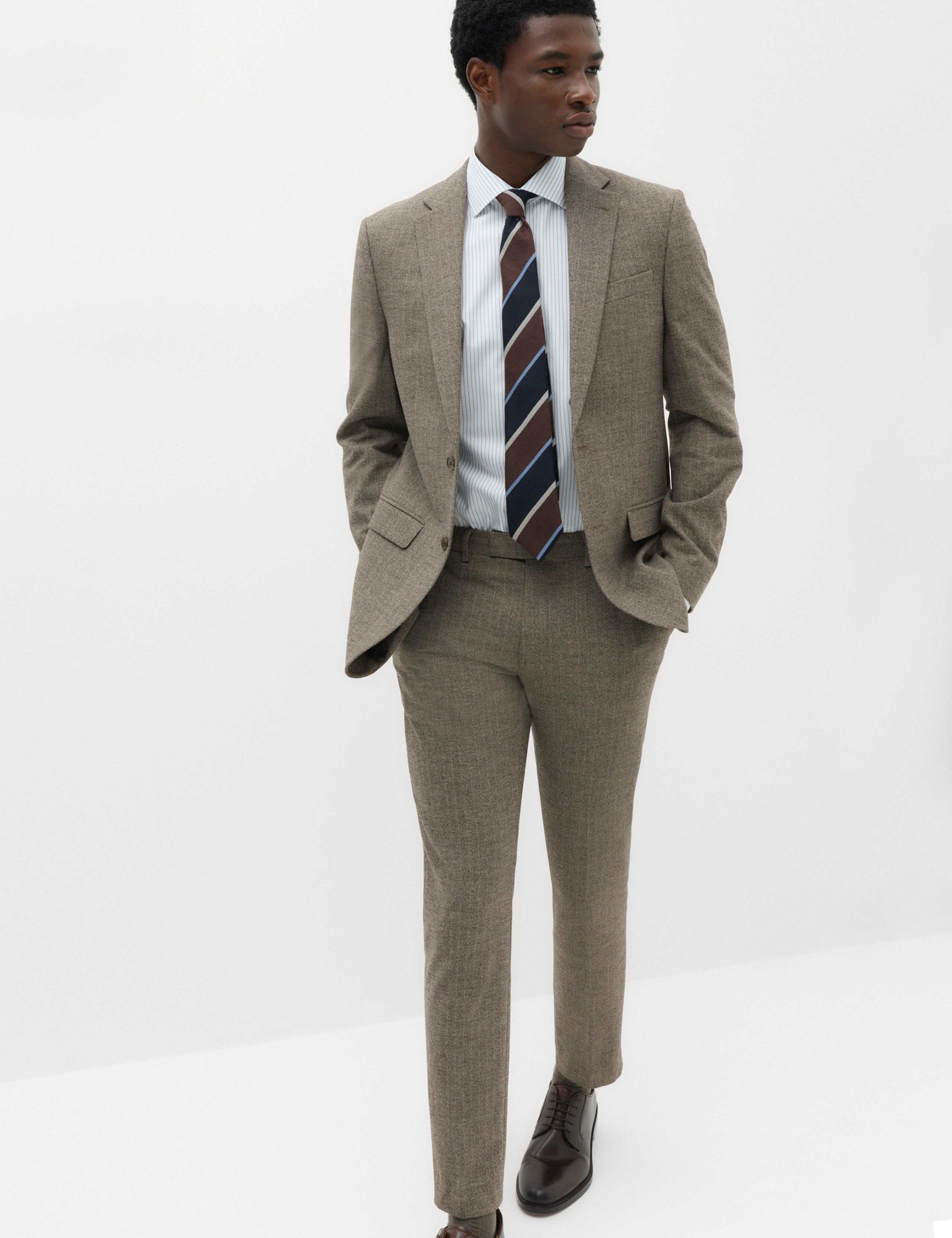 Slim Fit Striped Suit Trousers 6 of 6