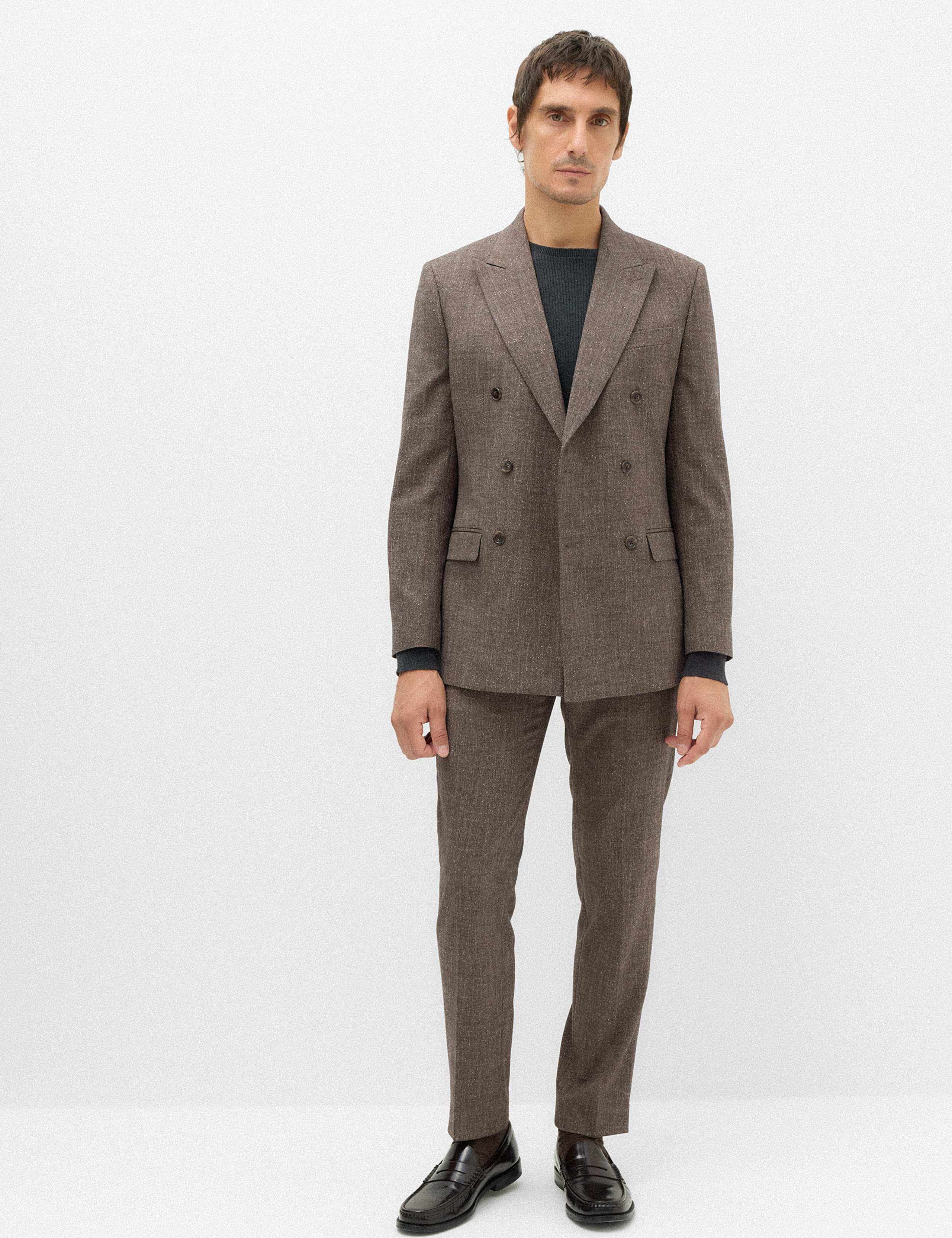 Tailored Fit Textured Stretch Suit Jacket 6 of 7