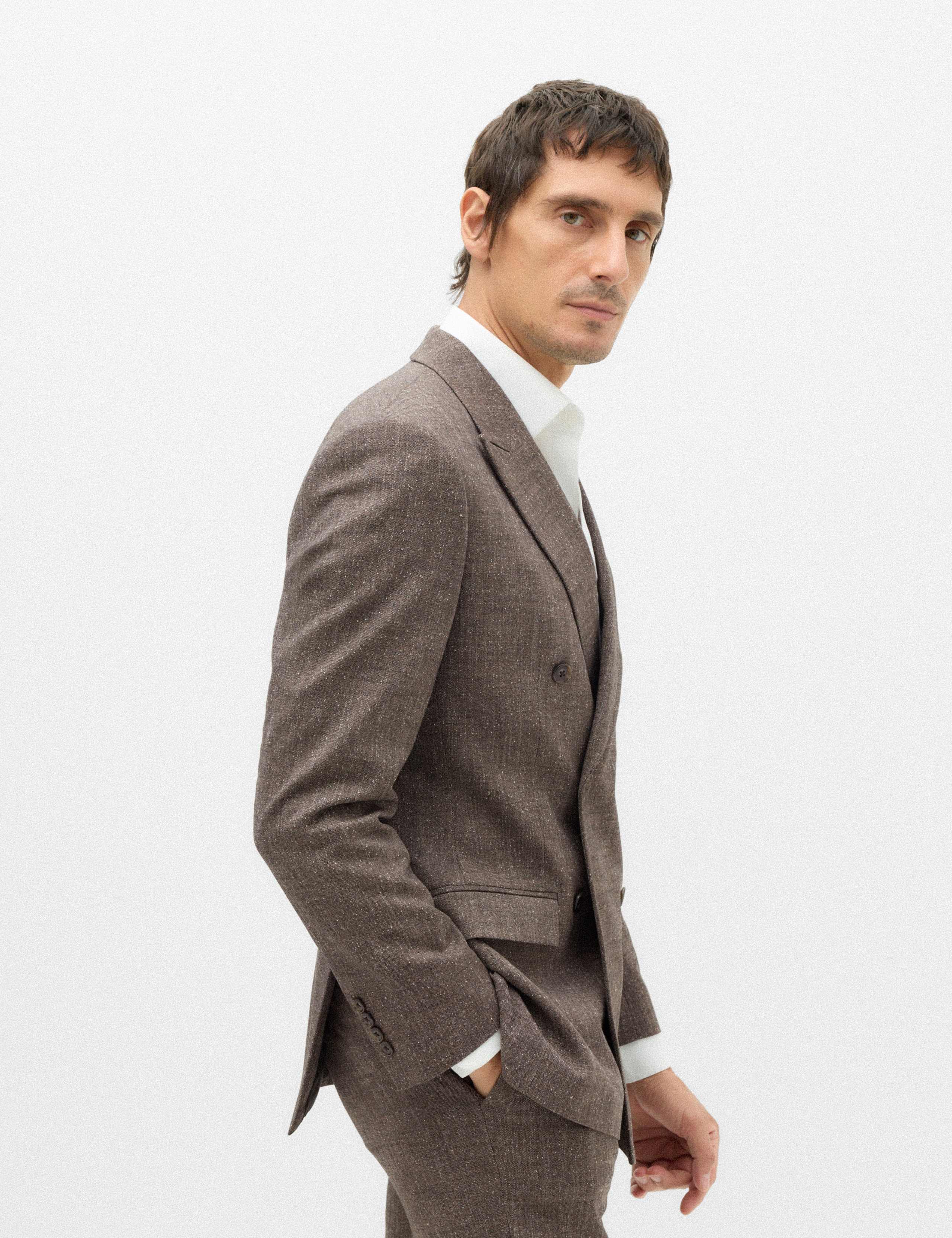 Tailored Fit Textured Stretch Suit Jacket 7 of 7
