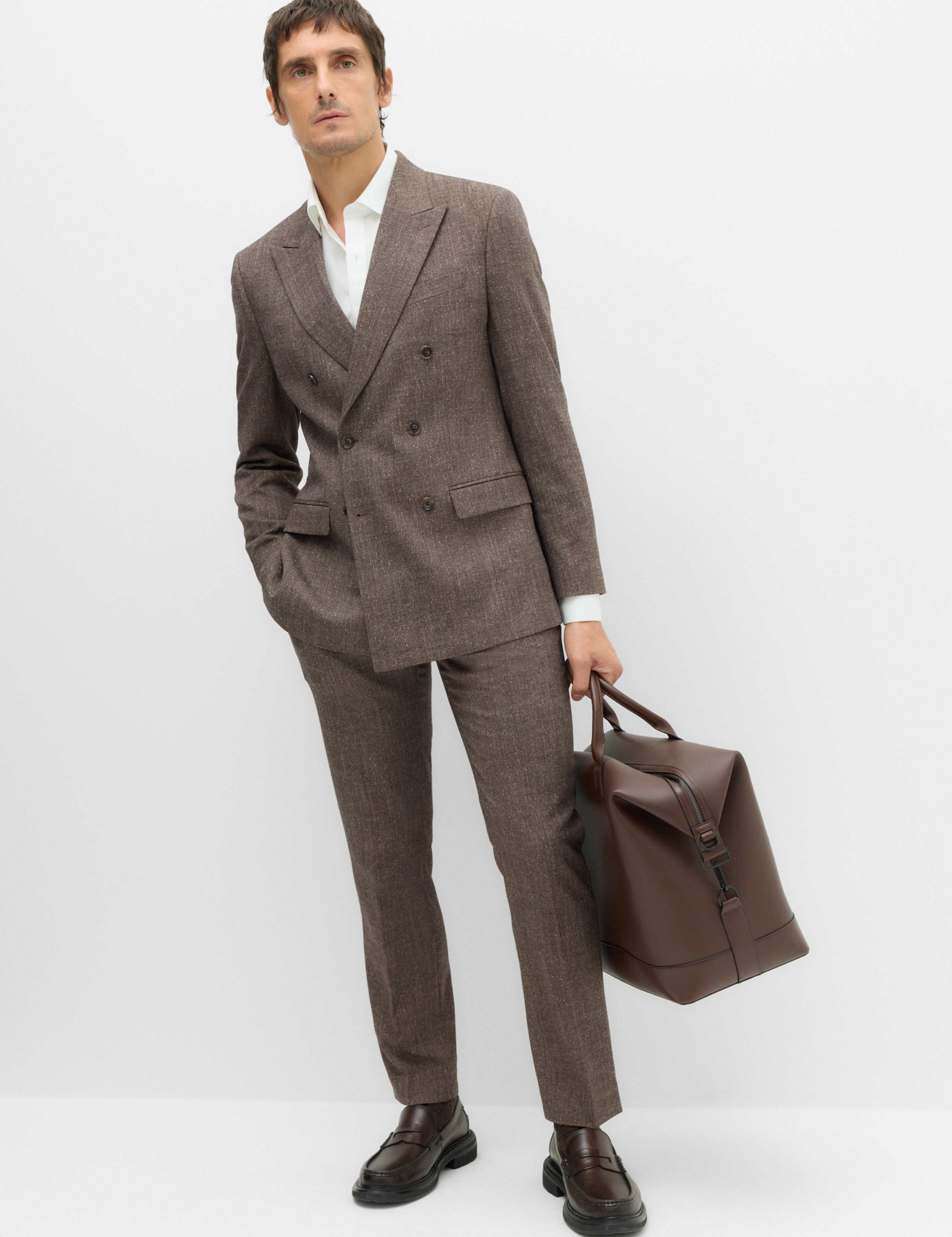 Tailored Fit Textured Suit Trouser 6 of 6