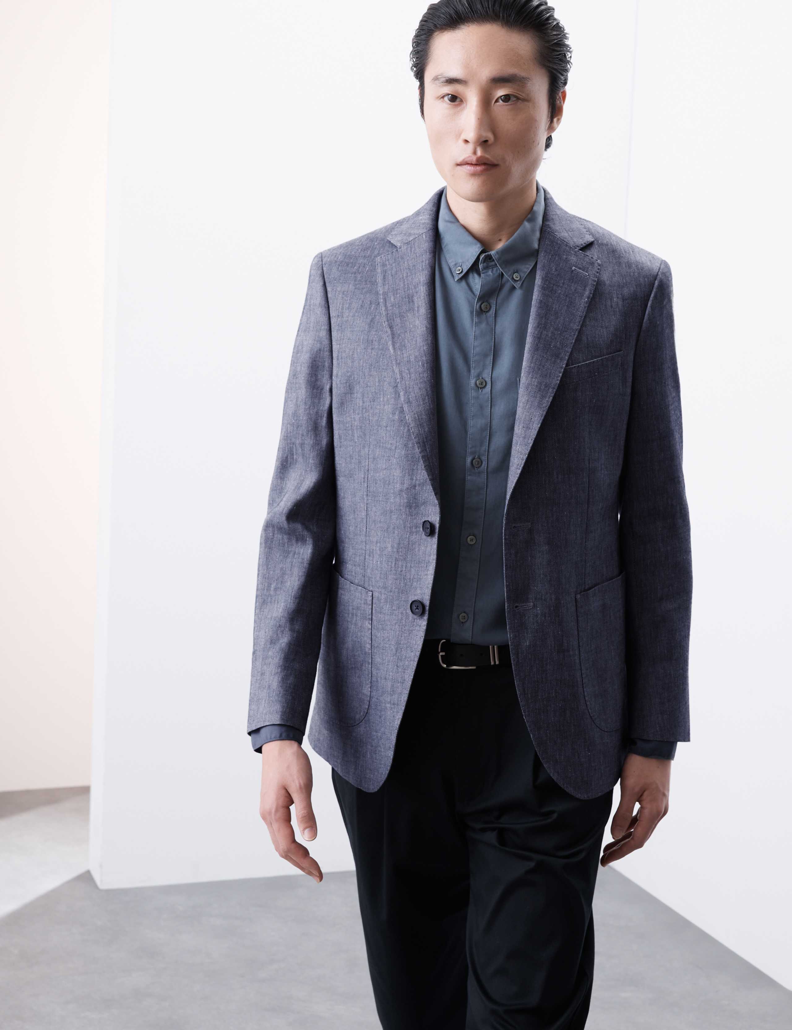 Tailored Fit Italian Linen Blend Twill Blazer 6 of 8