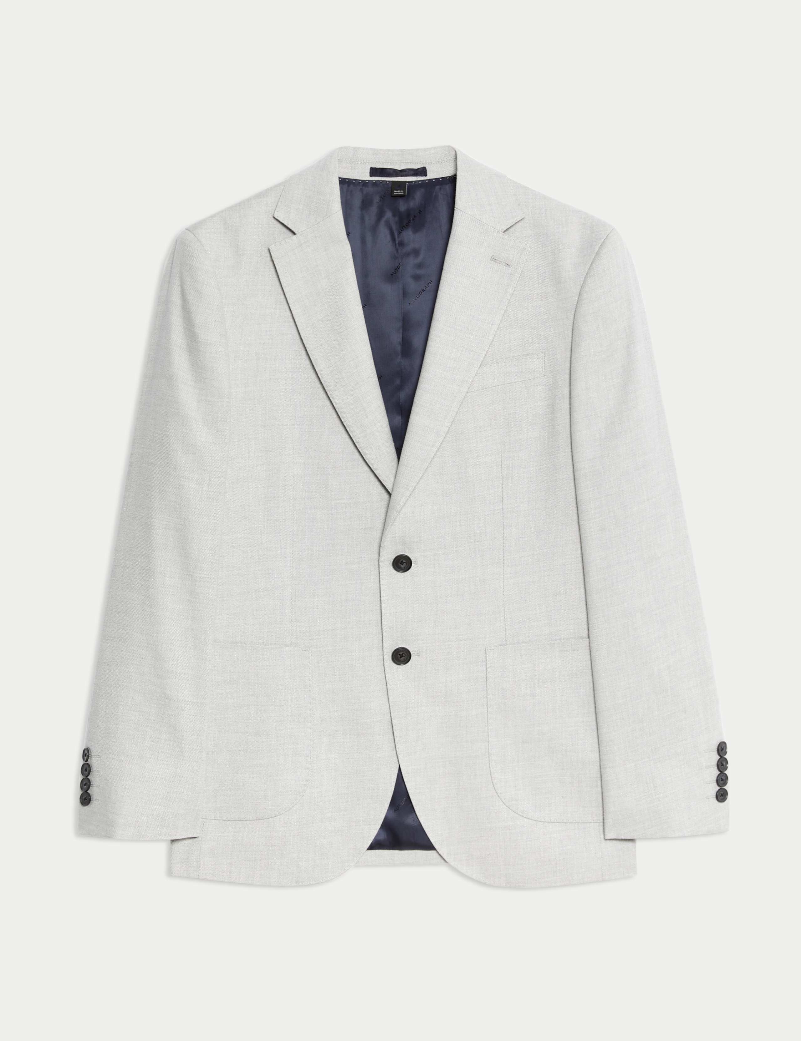 Tailored Fit Italian Linen Blend Twill Blazer 2 of 7